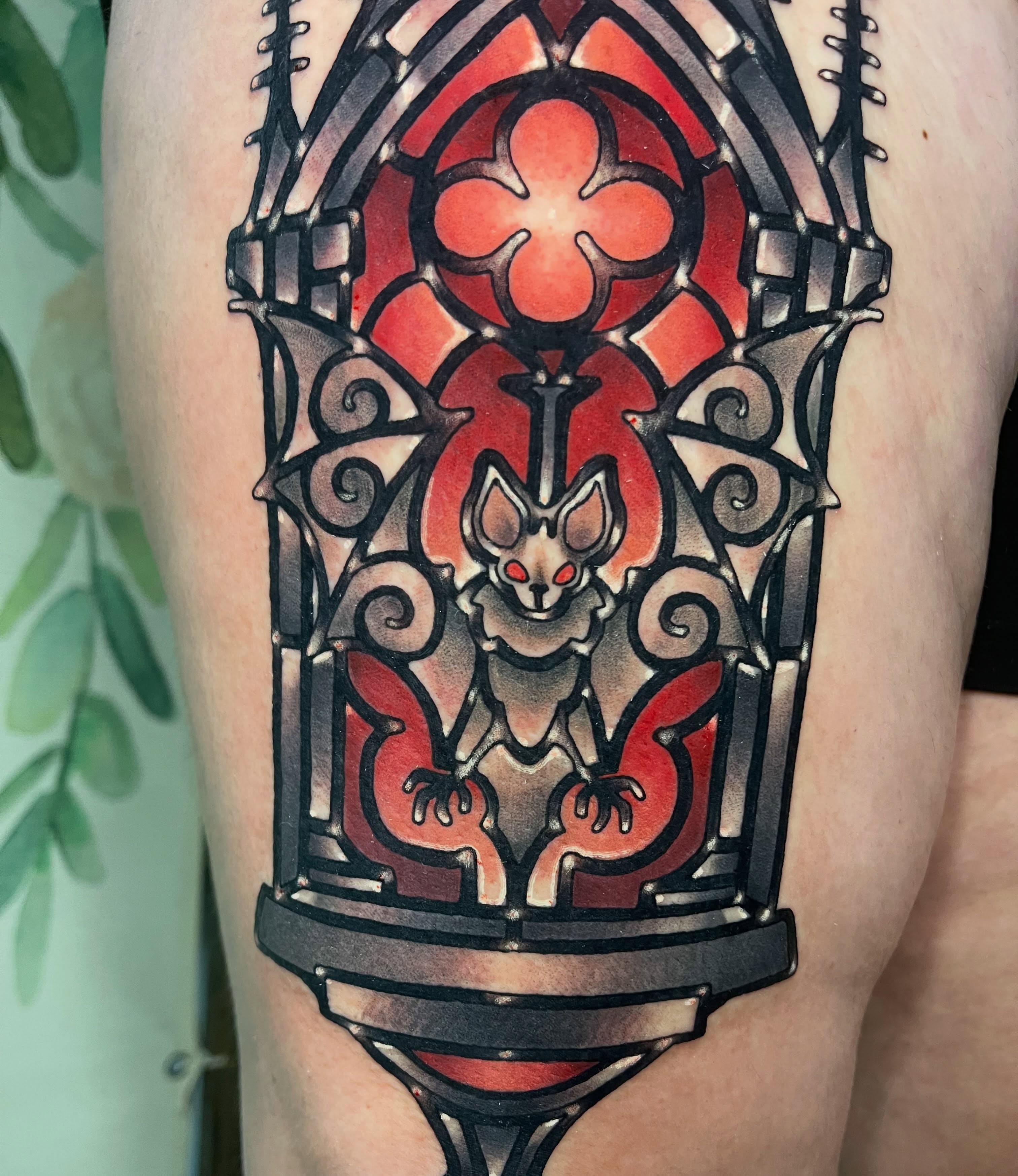 Tattoo by @nervatattoo — geometric, dark_realism