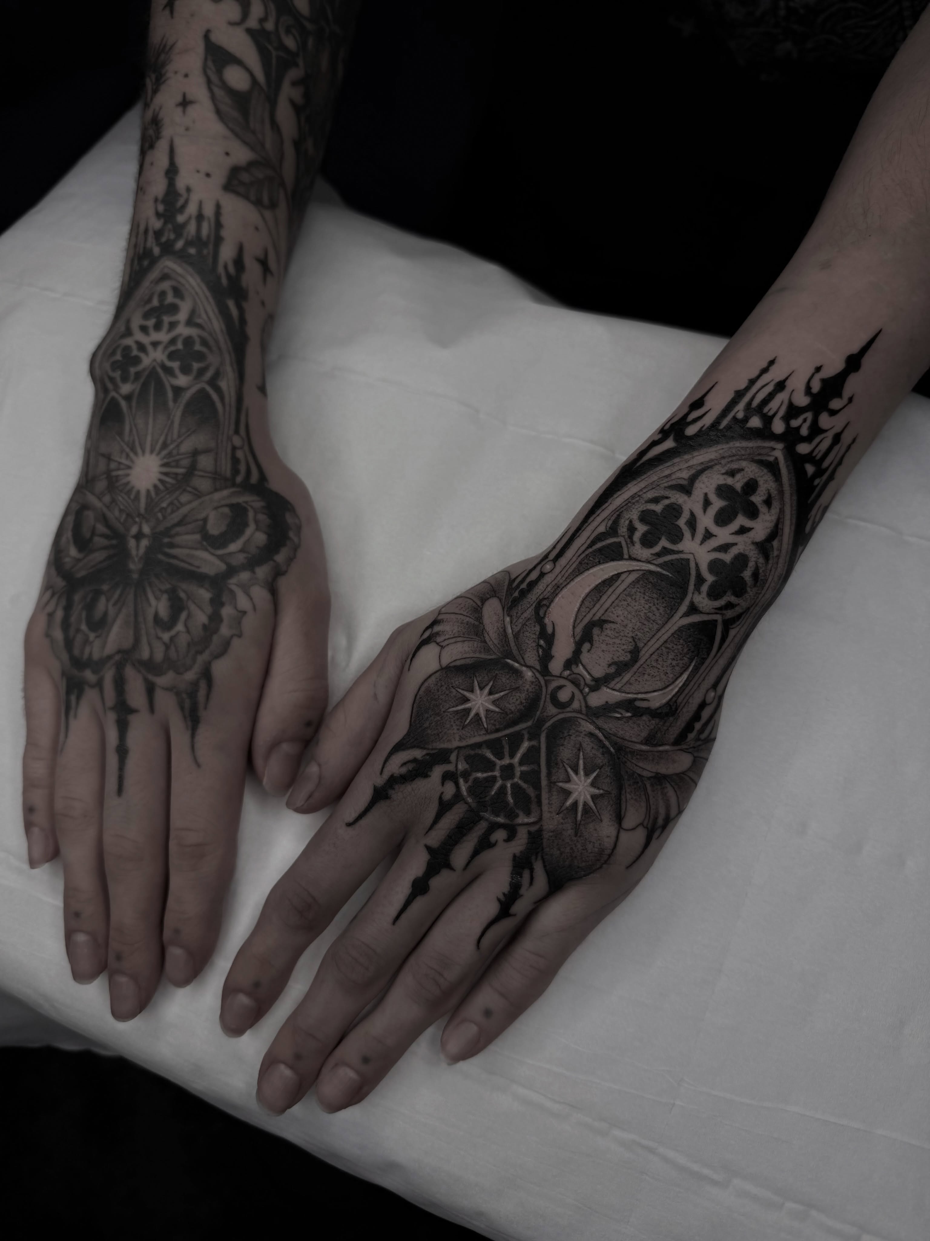 Tattoo by @annaxinks — black_and_grey, geometric