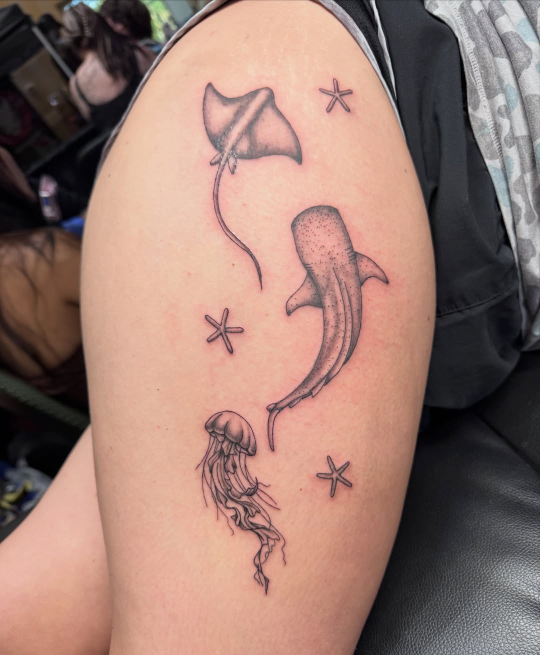 Tattoo by @brandonspindlertattoos — dotwork, realism