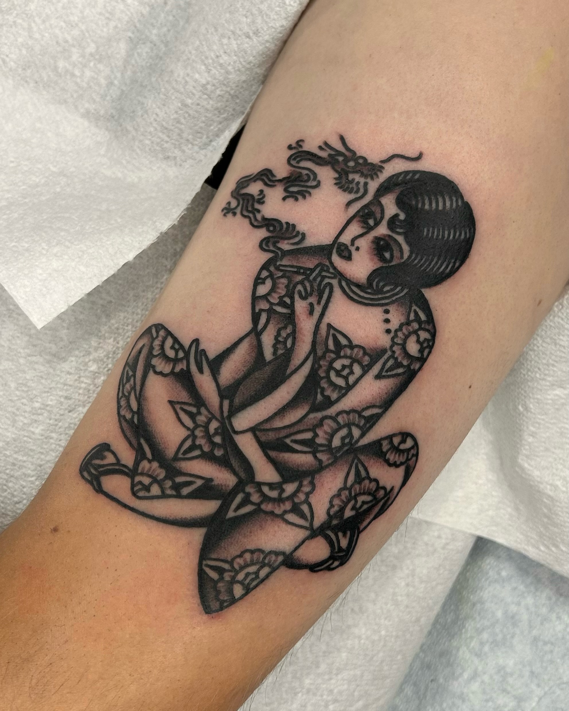 Tattoo by @hubert_serrano — american_traditional, black_and_grey