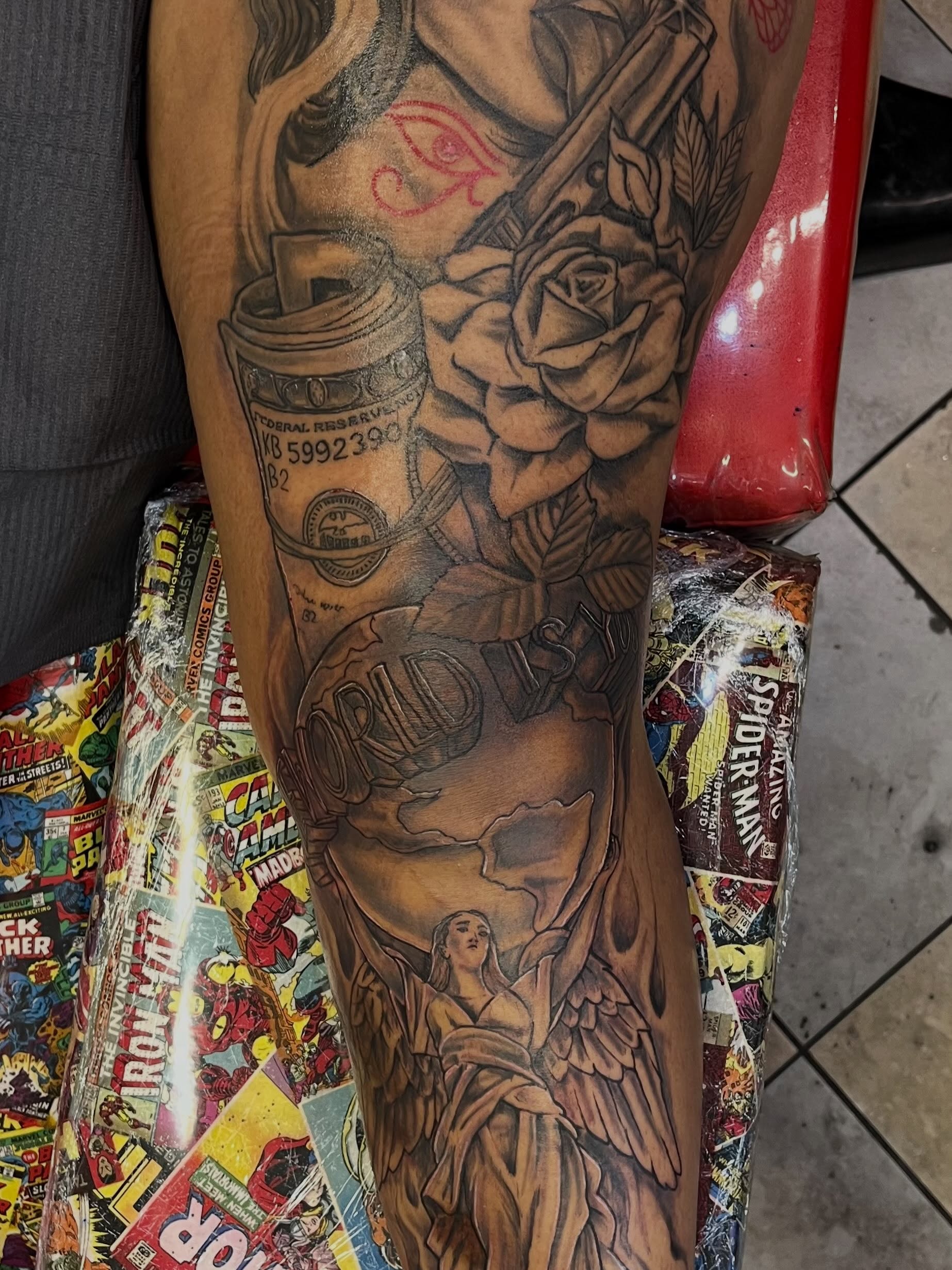 Statue of liberty American traditional tattoo on the forearm by Jakobi