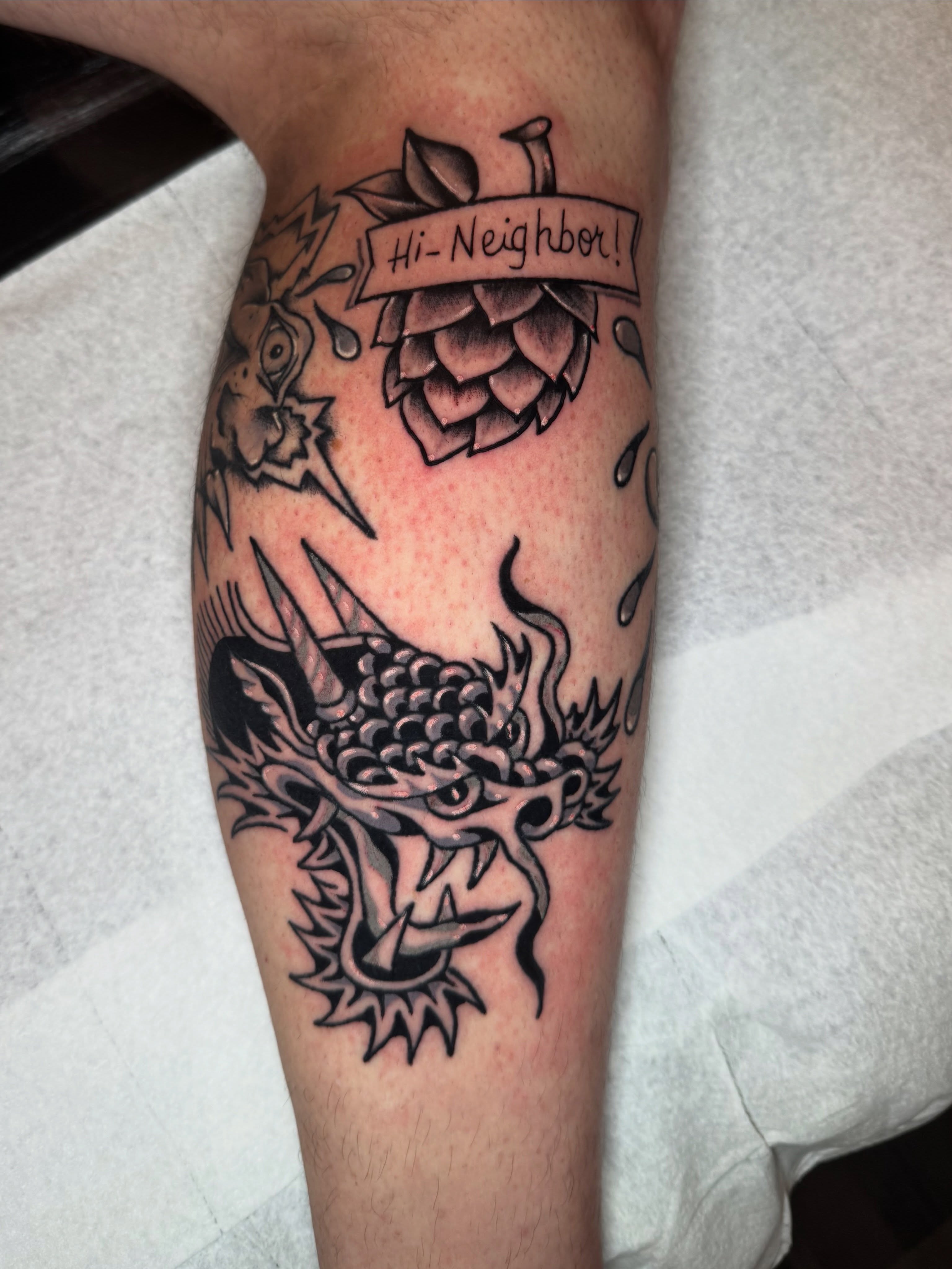 Tattoo by @justinmctattoos β black_and_grey