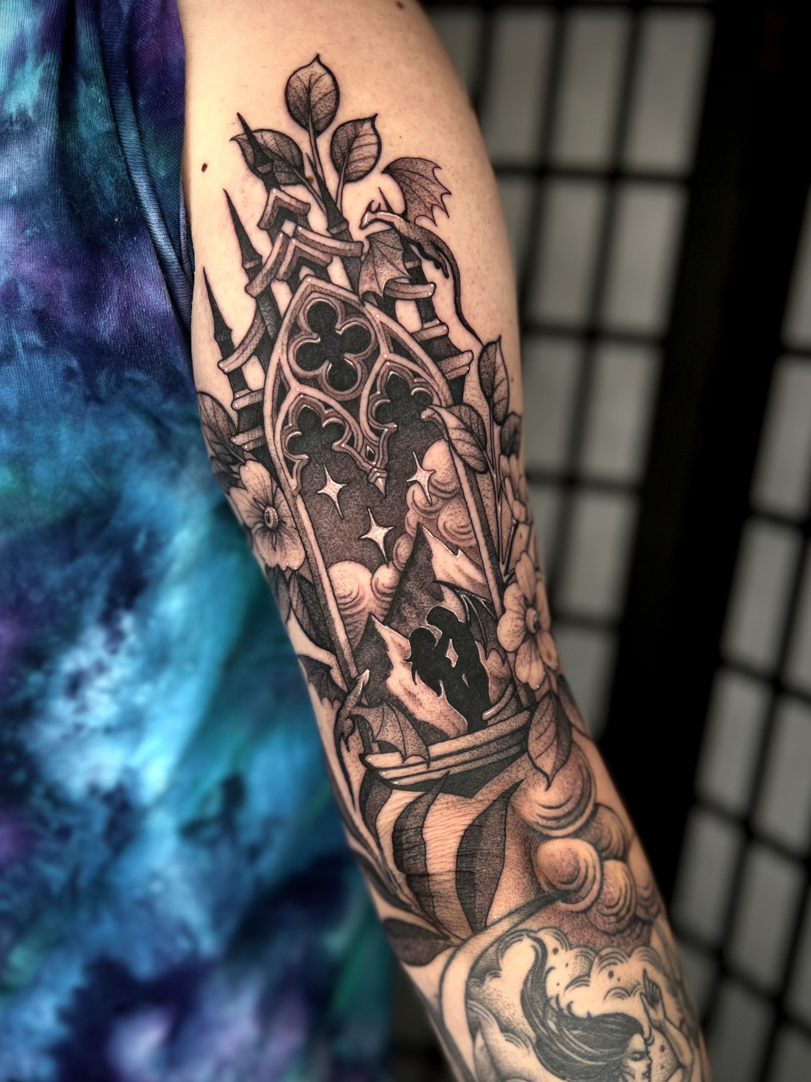 Tattoo by @kayseeshuster — black_and_grey