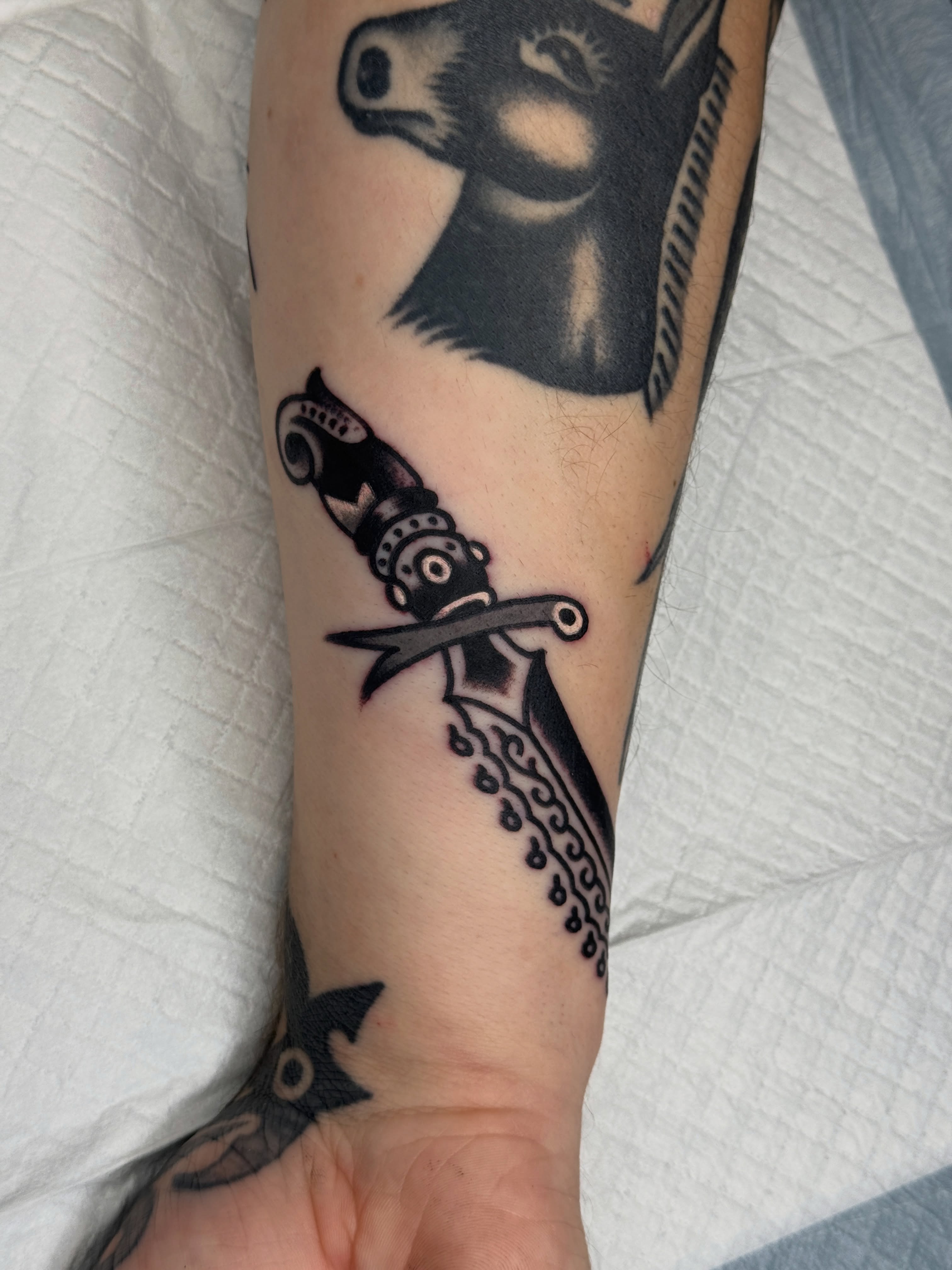Tattoo by @butchmickle — black_and_grey