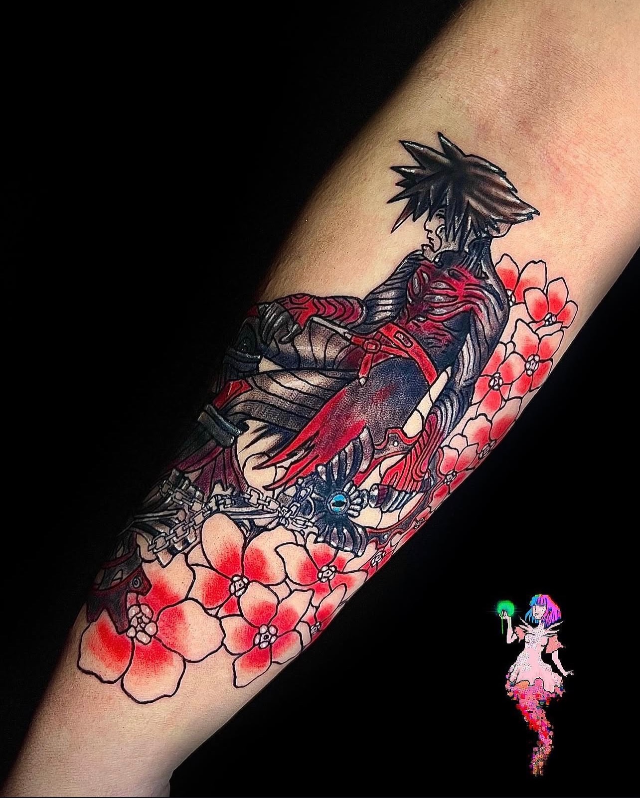 Tattoo by @aguaviva.tattoos — japanese_irezumi, dotwork