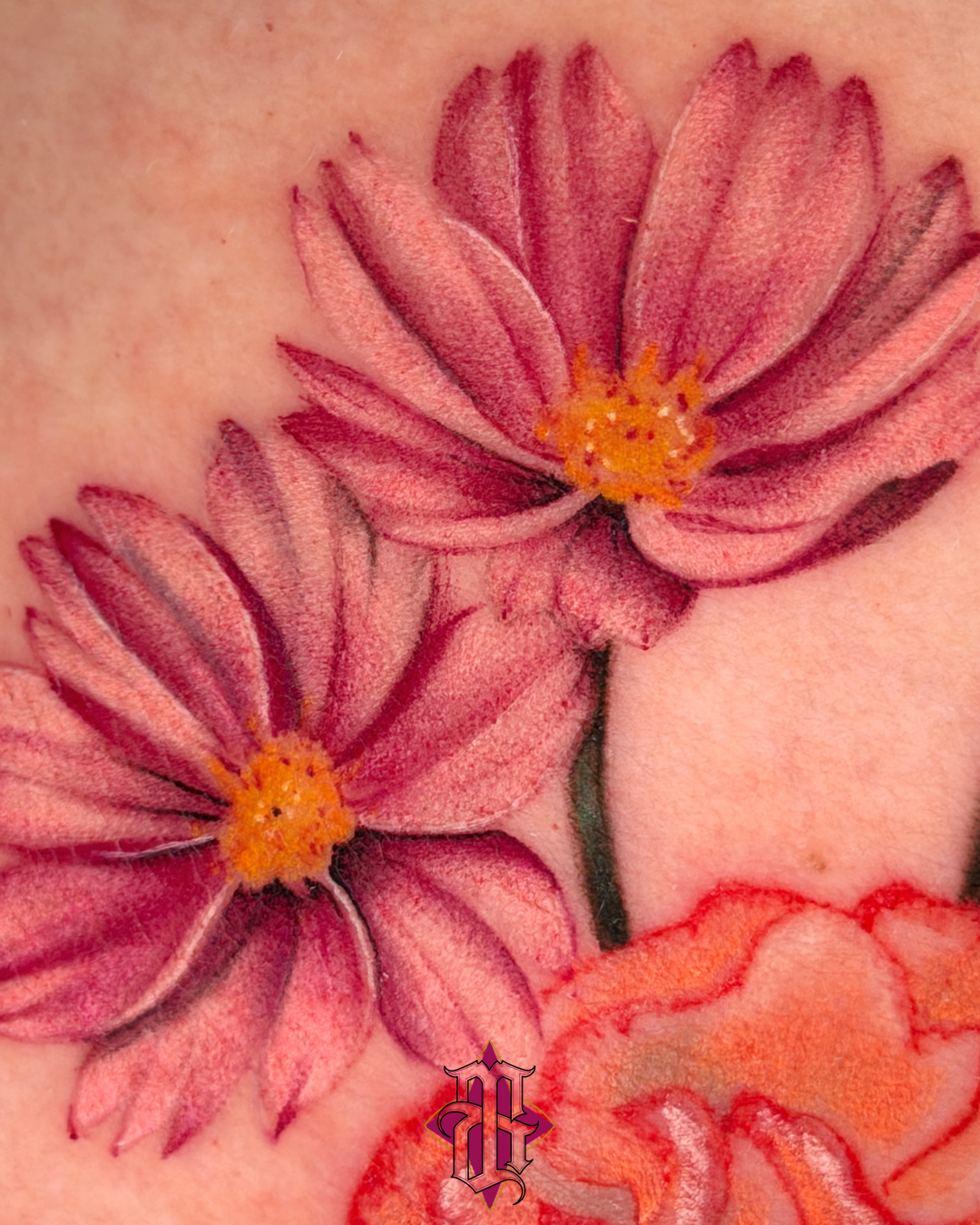Chrysanthemums realism tattoo by BRIK RANGEL - Tattoo Artist