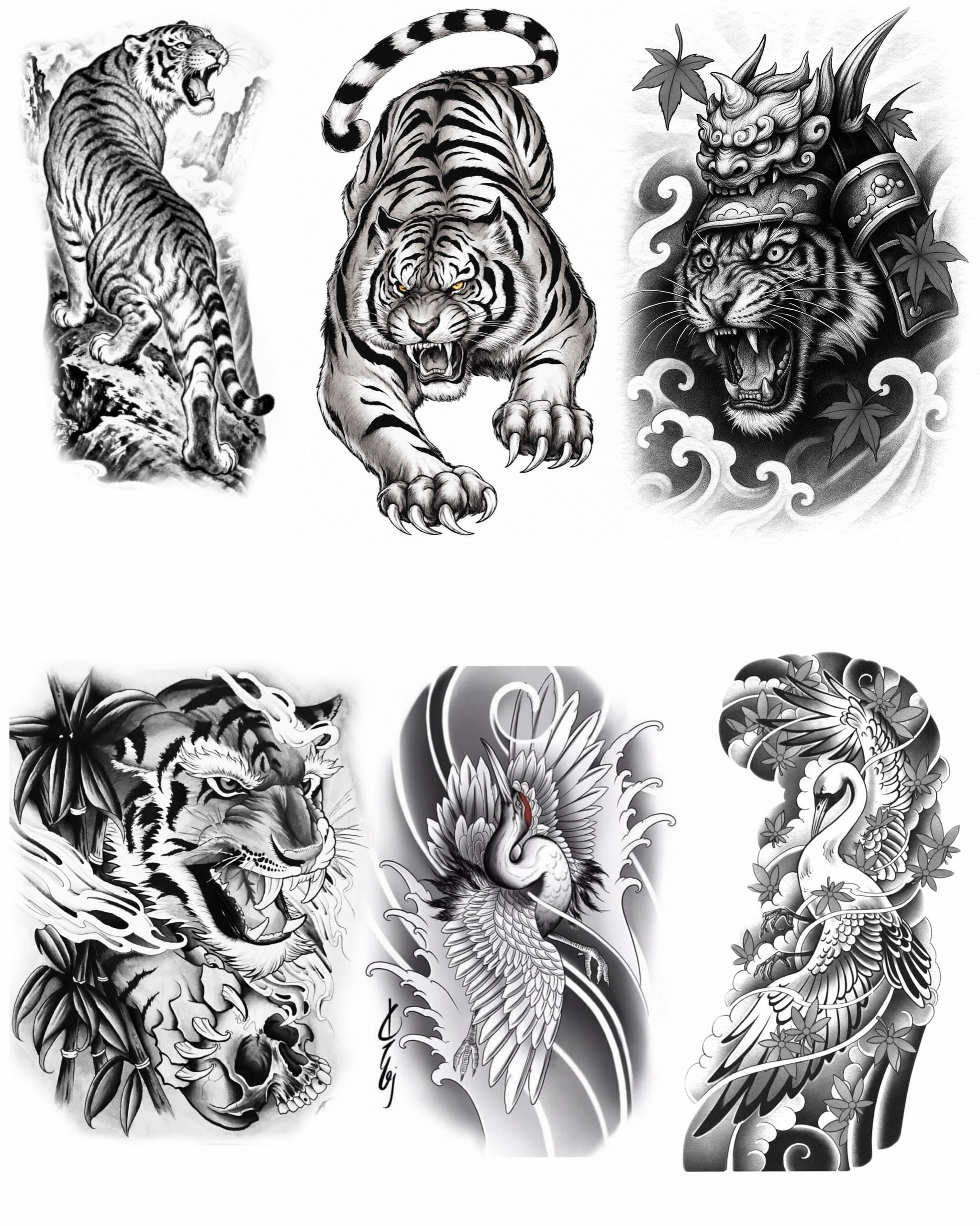 Tiger japanese irezumi tattoo on the upper arm by Kai, Charlotte, North Carolina