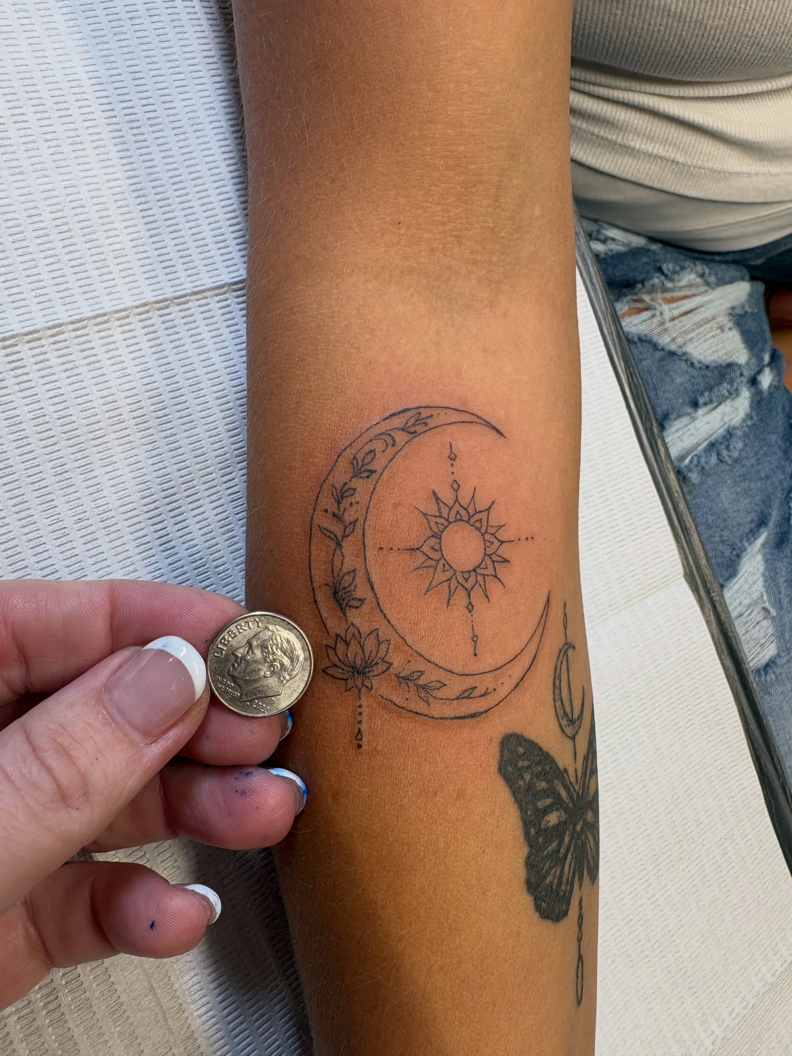 Tattoo by @tinyelephant_ink — geometric, minimalist