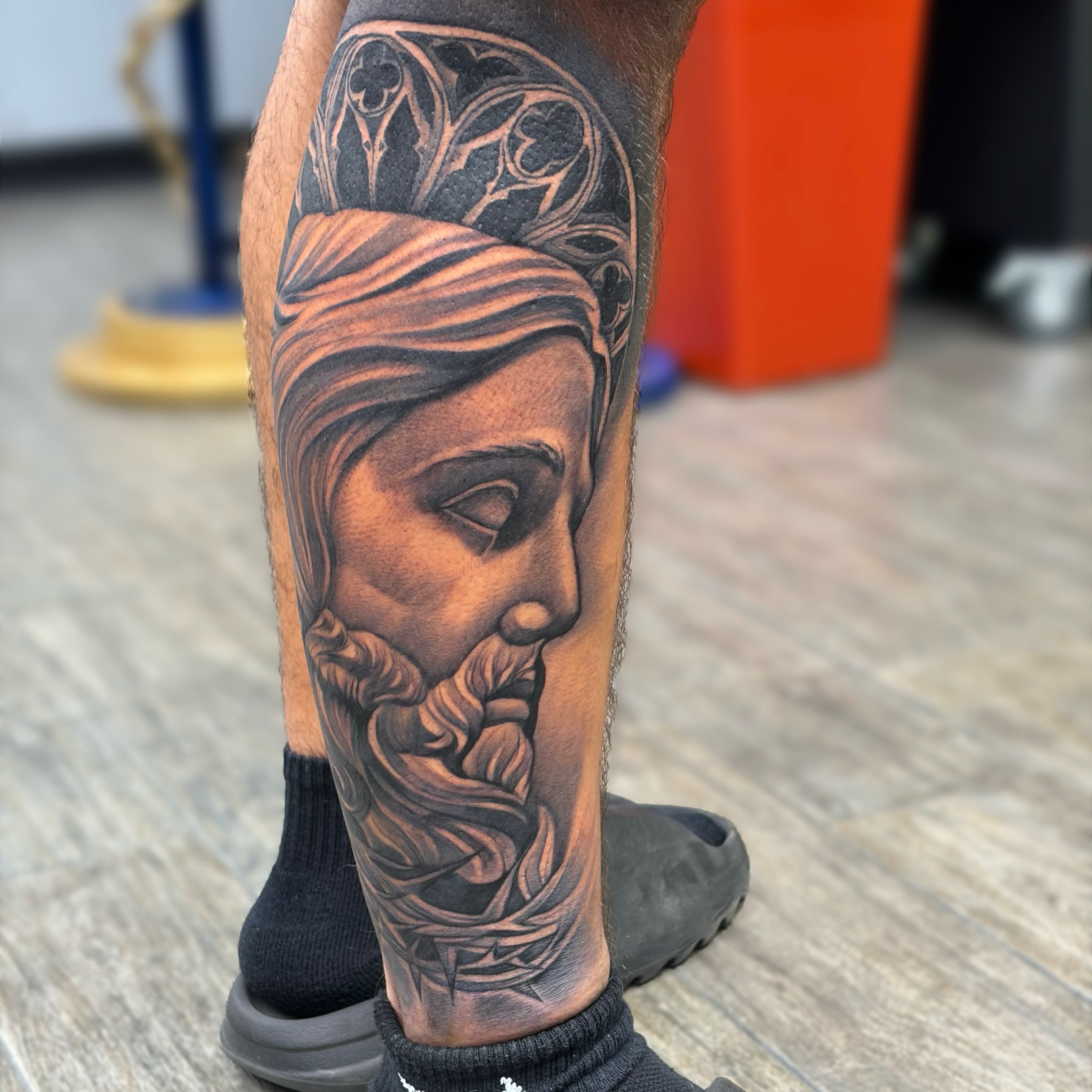 Tattoo by @tattoosbyalexander โ realism, black_and_grey