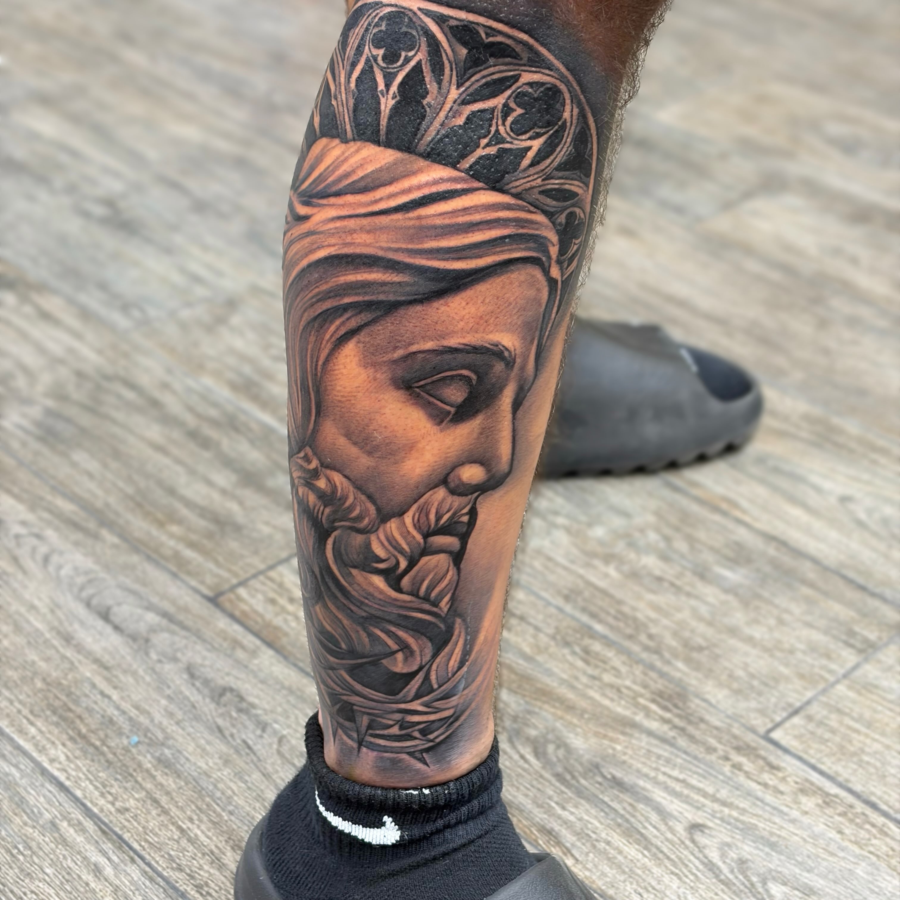 Tattoo by @tattoosbyalexander โ realism, black_and_grey