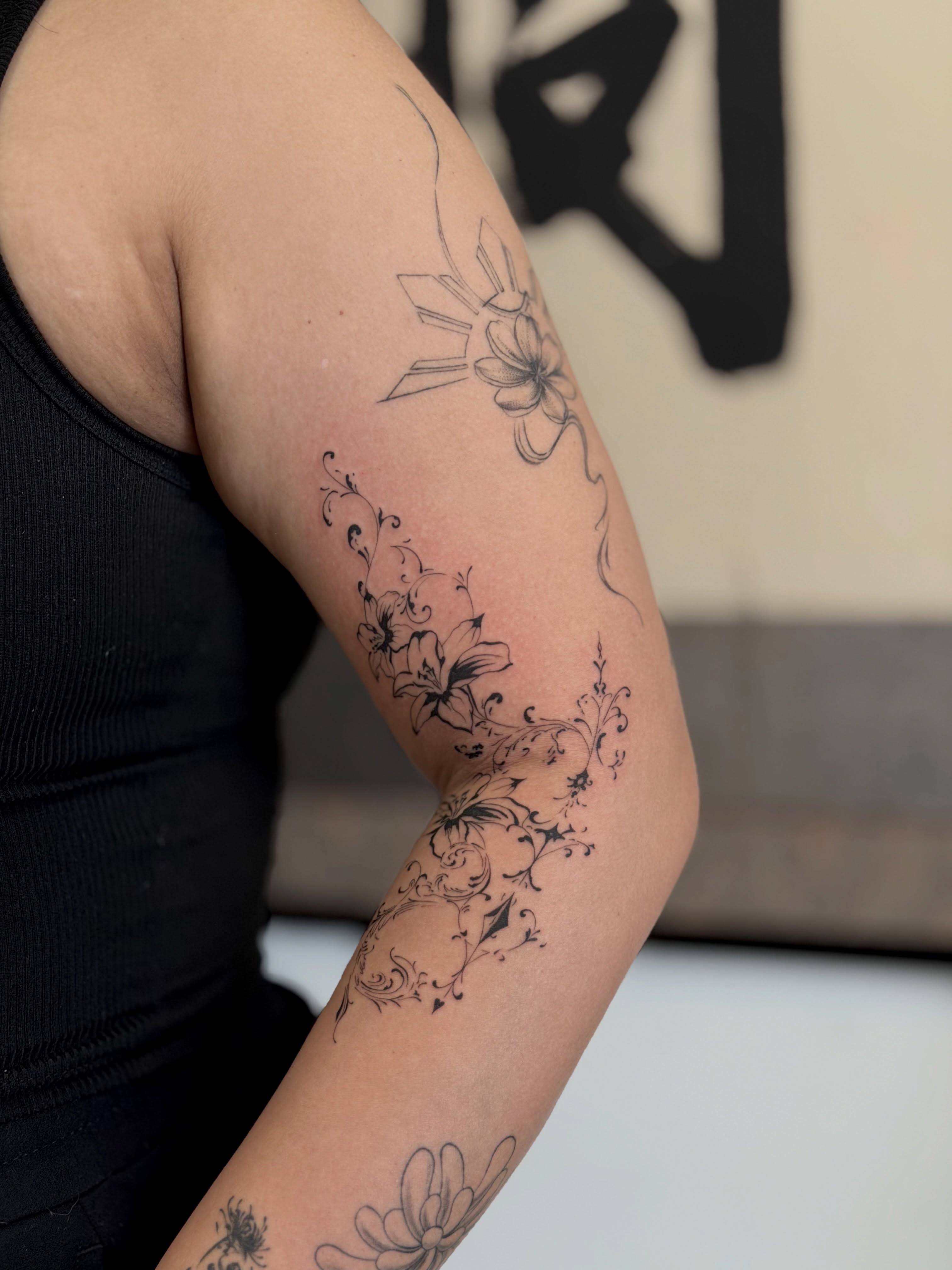 Tattoo by @tattedbymae β black_and_grey