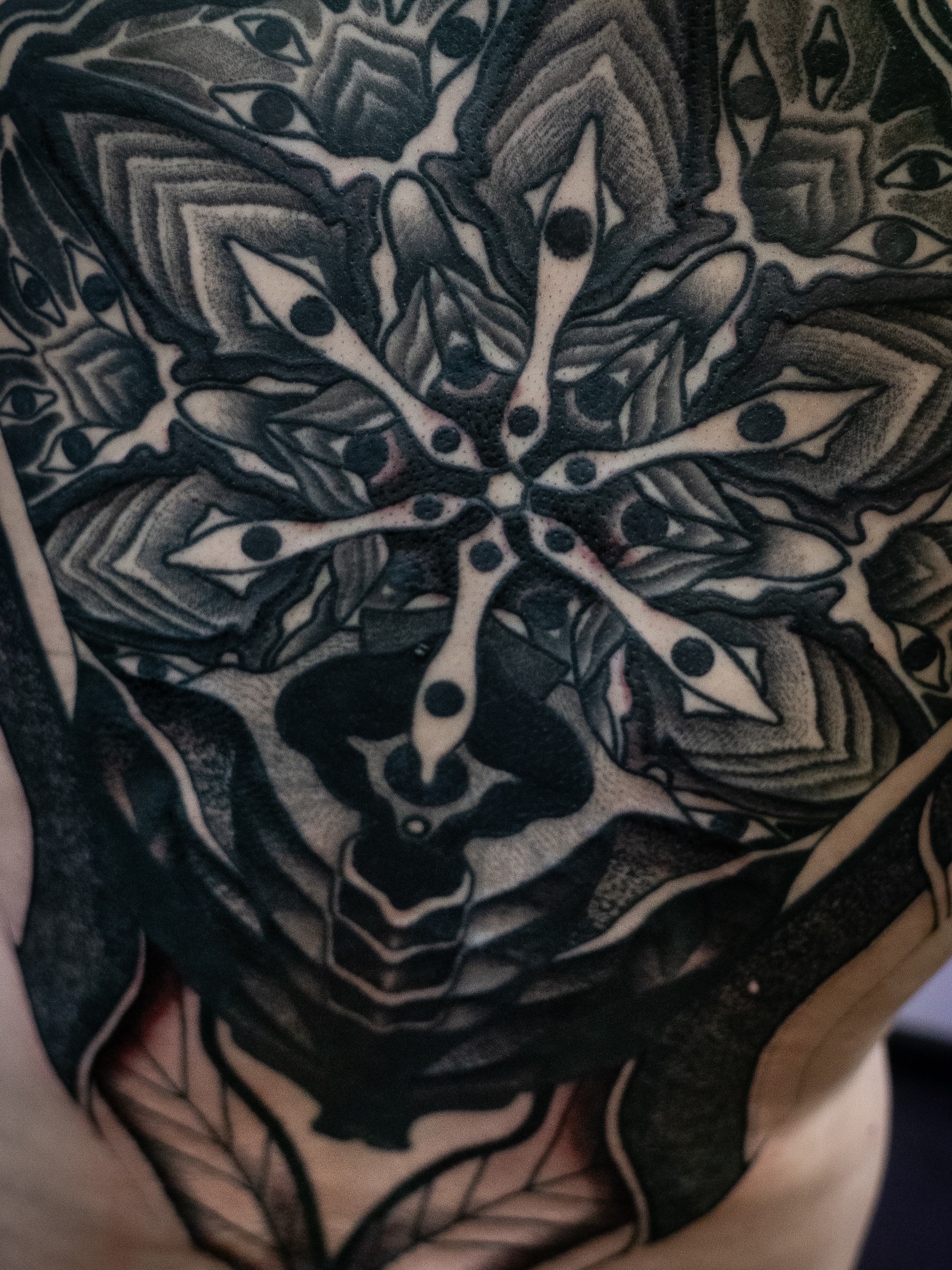 Tattoo by @josalinegreen — dotwork, geometric
