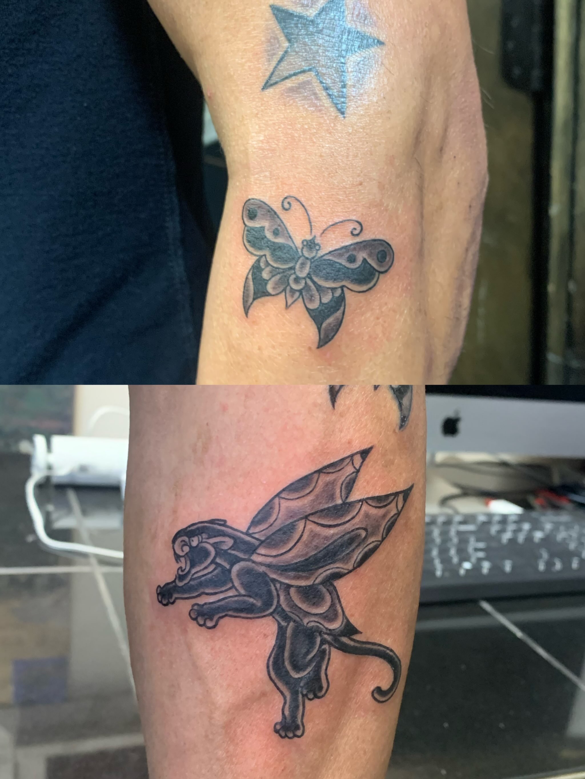 Tattoo by @beehemothtattoo โ black_and_grey