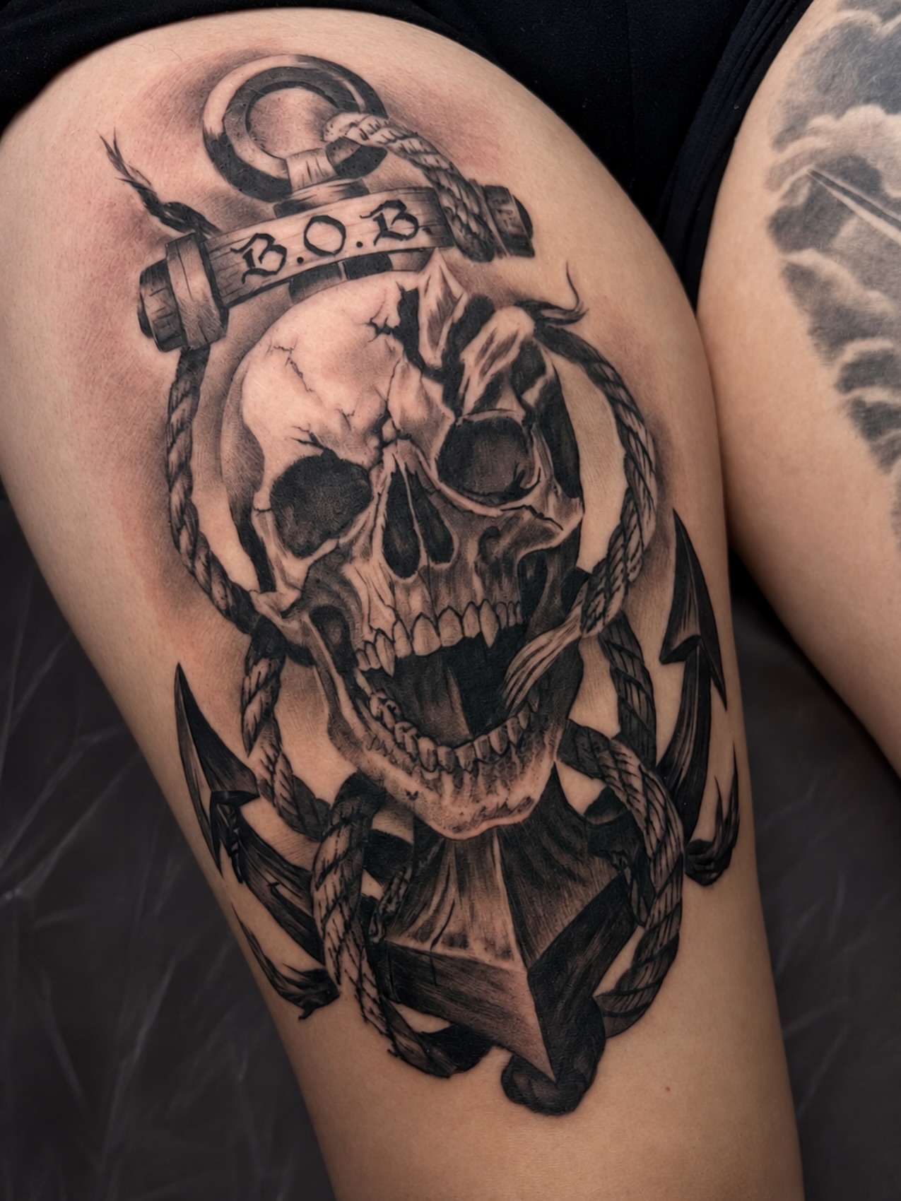 Tattoo by @nefdraws — black_and_grey, realism