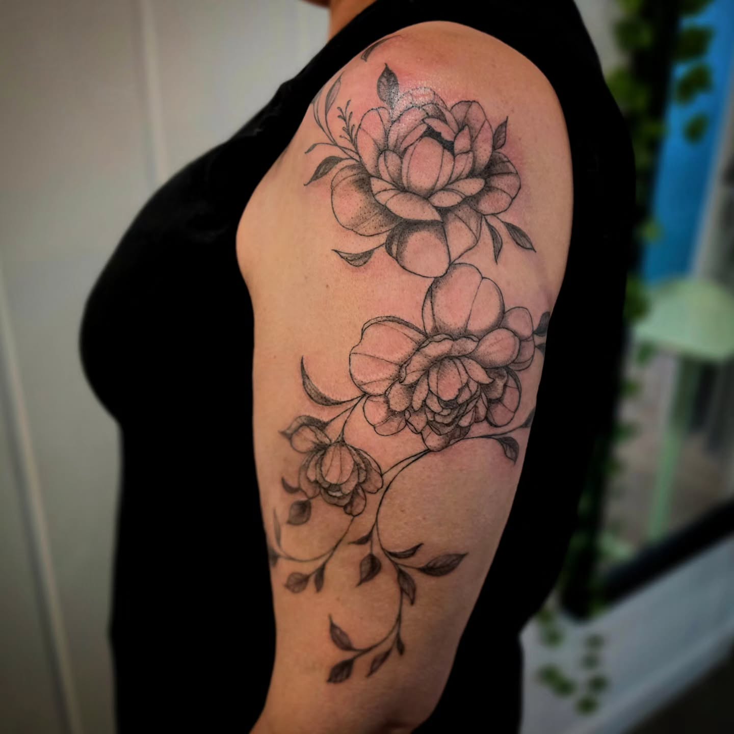 Tattoo by @ivy_inks — black_and_grey