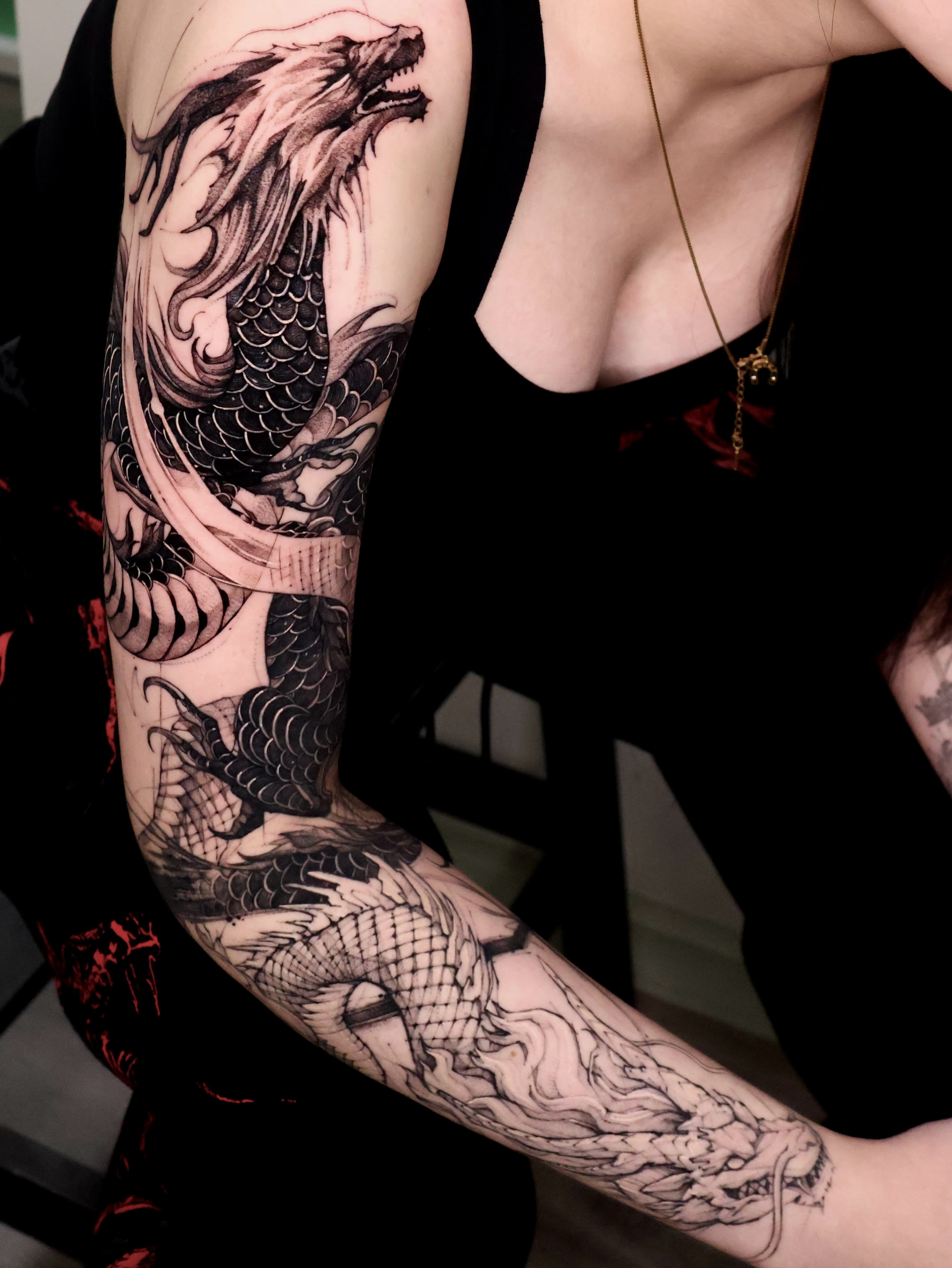Tattoo by @tadi_tattoo — black_and_grey