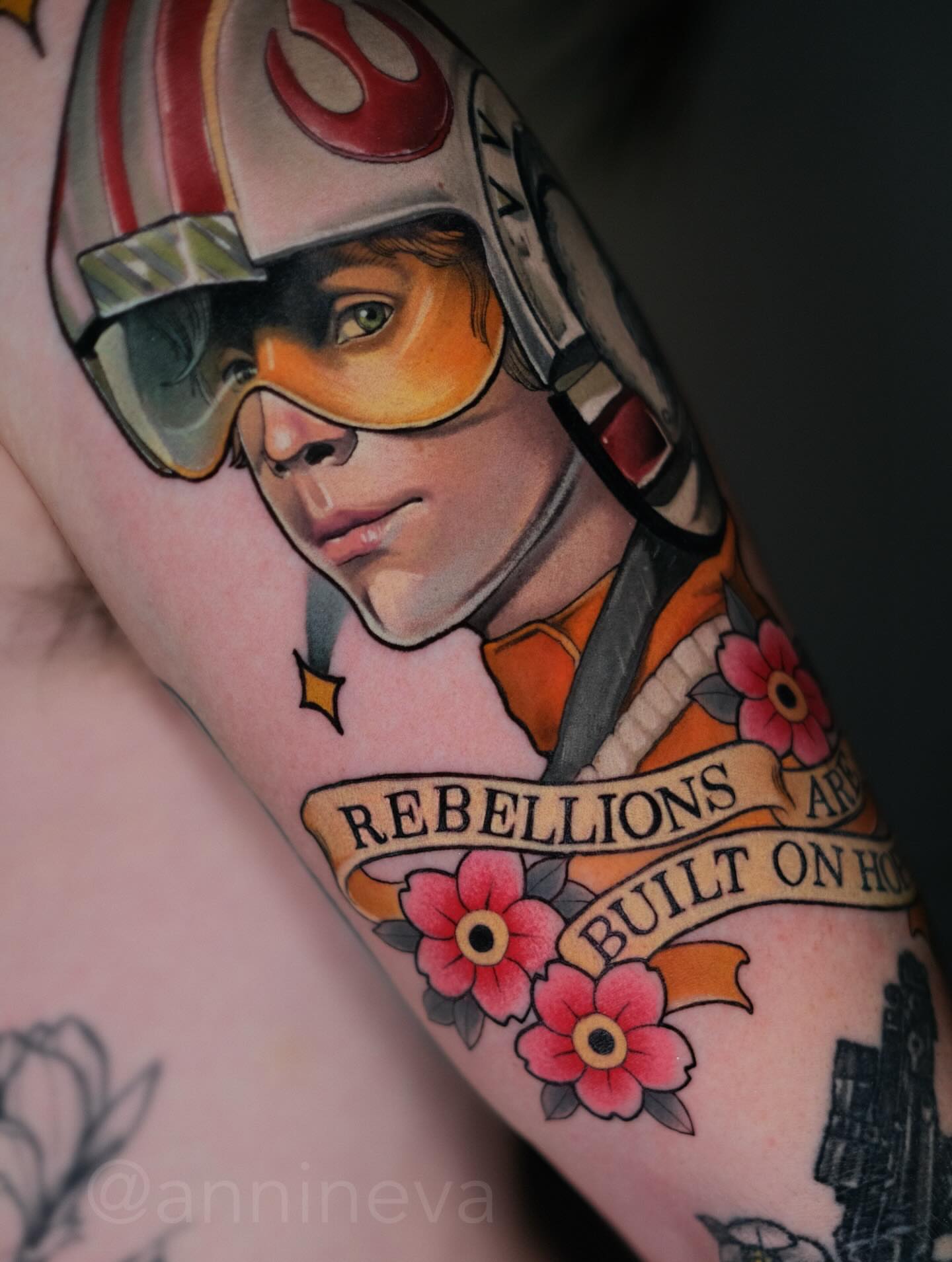Tattoo by @annineva — american_traditional, realism