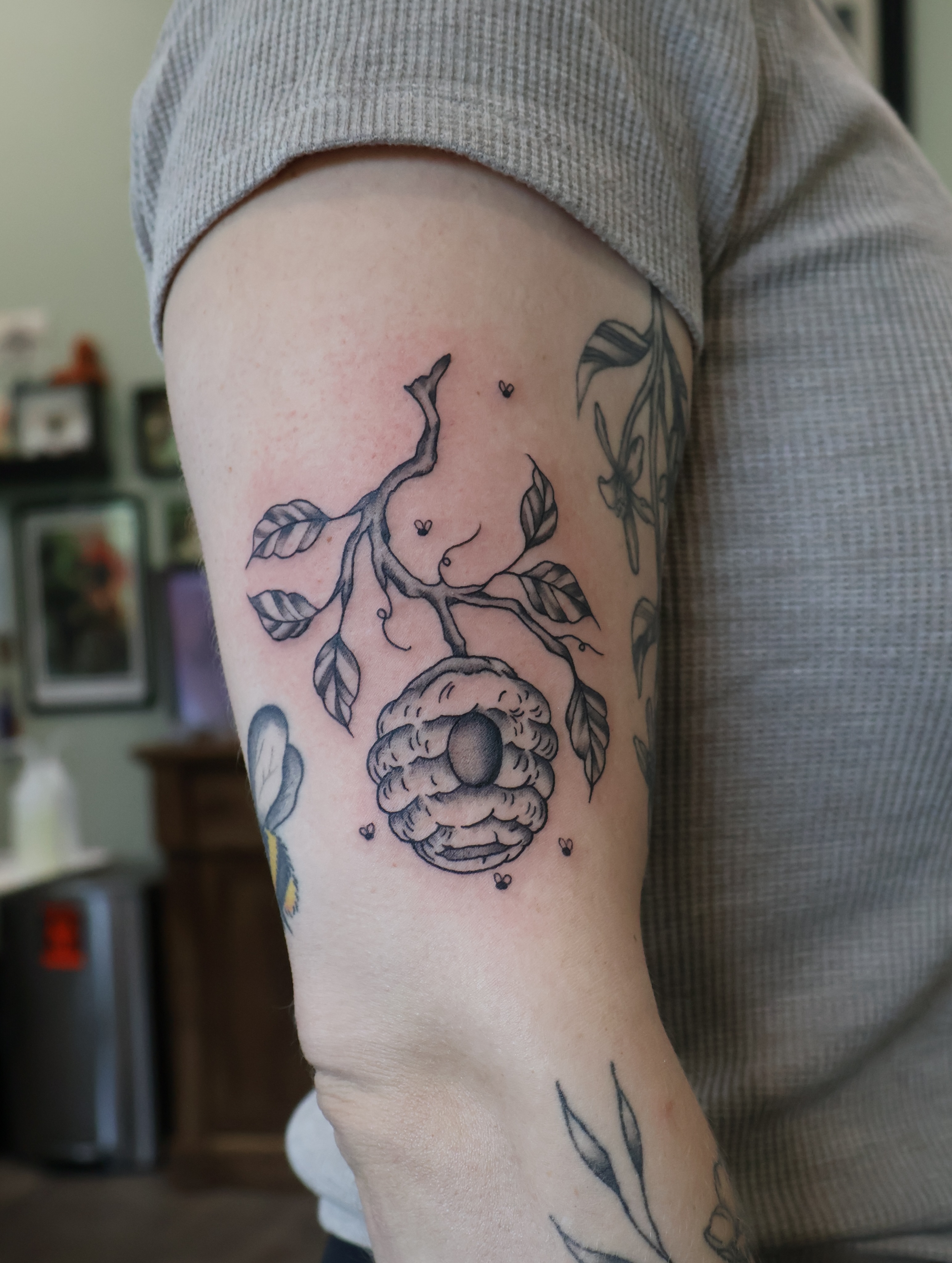 Tattoo by @rachelw.tattoo — black_and_grey