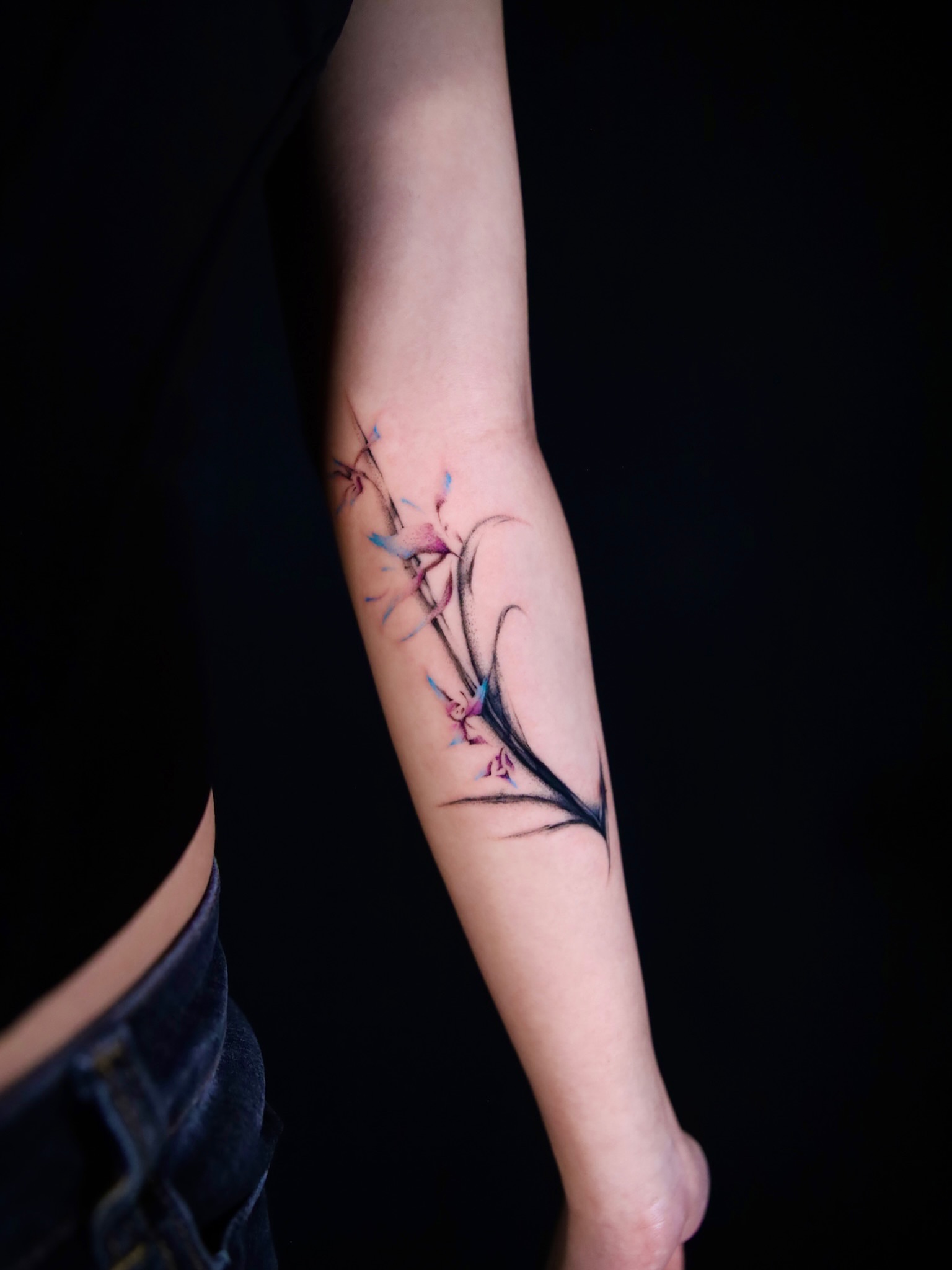 Tattoo by @less_salt_tatt — watercolor