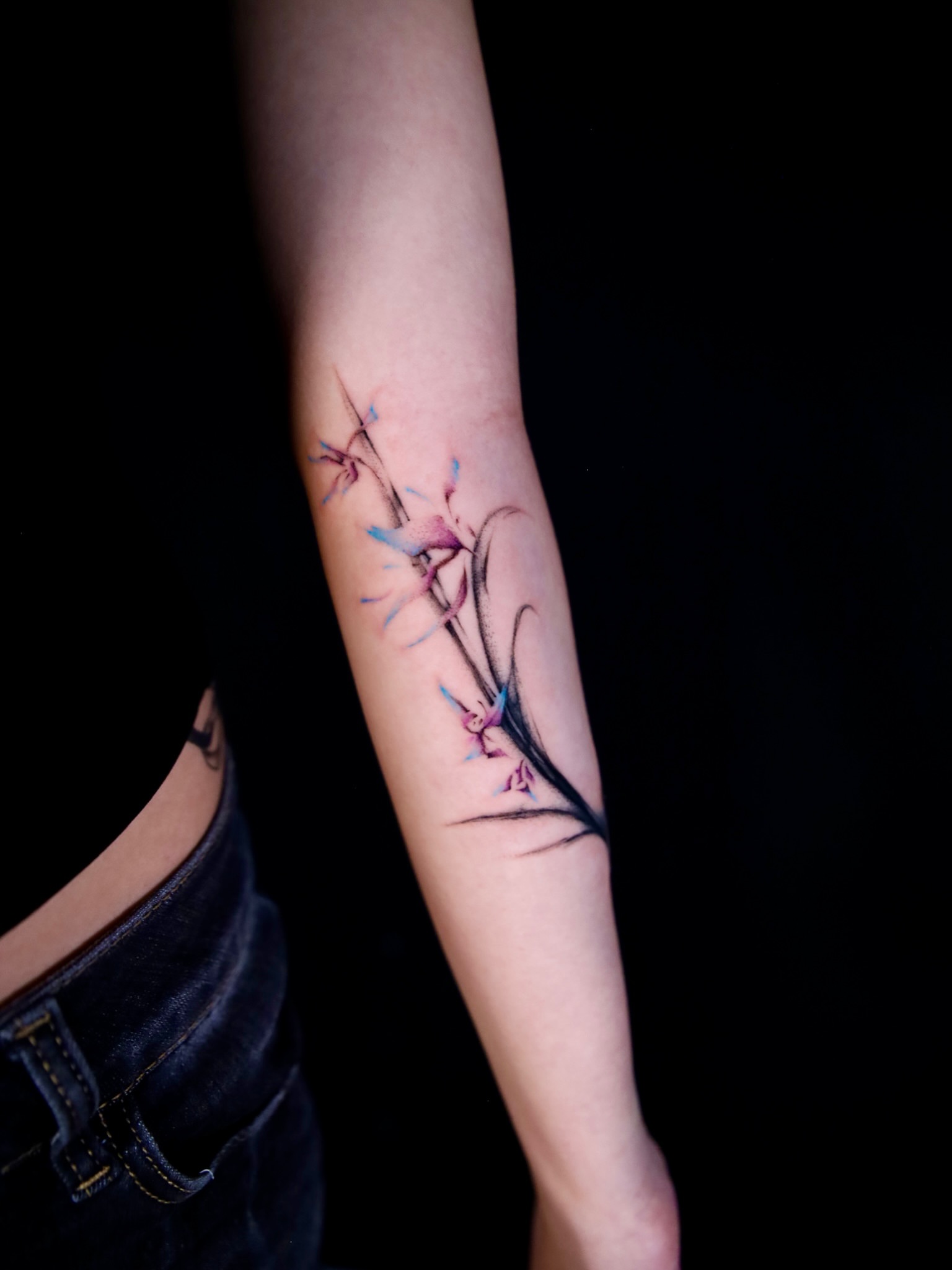 Tattoo by @less_salt_tatt — watercolor