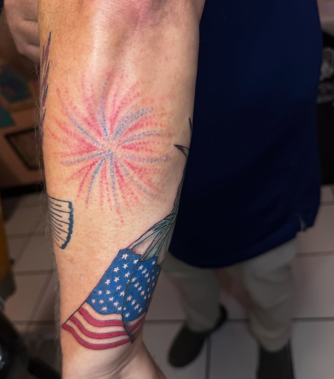 Tattoo by @crystal_rose_art_ — american_traditional, dotwork
