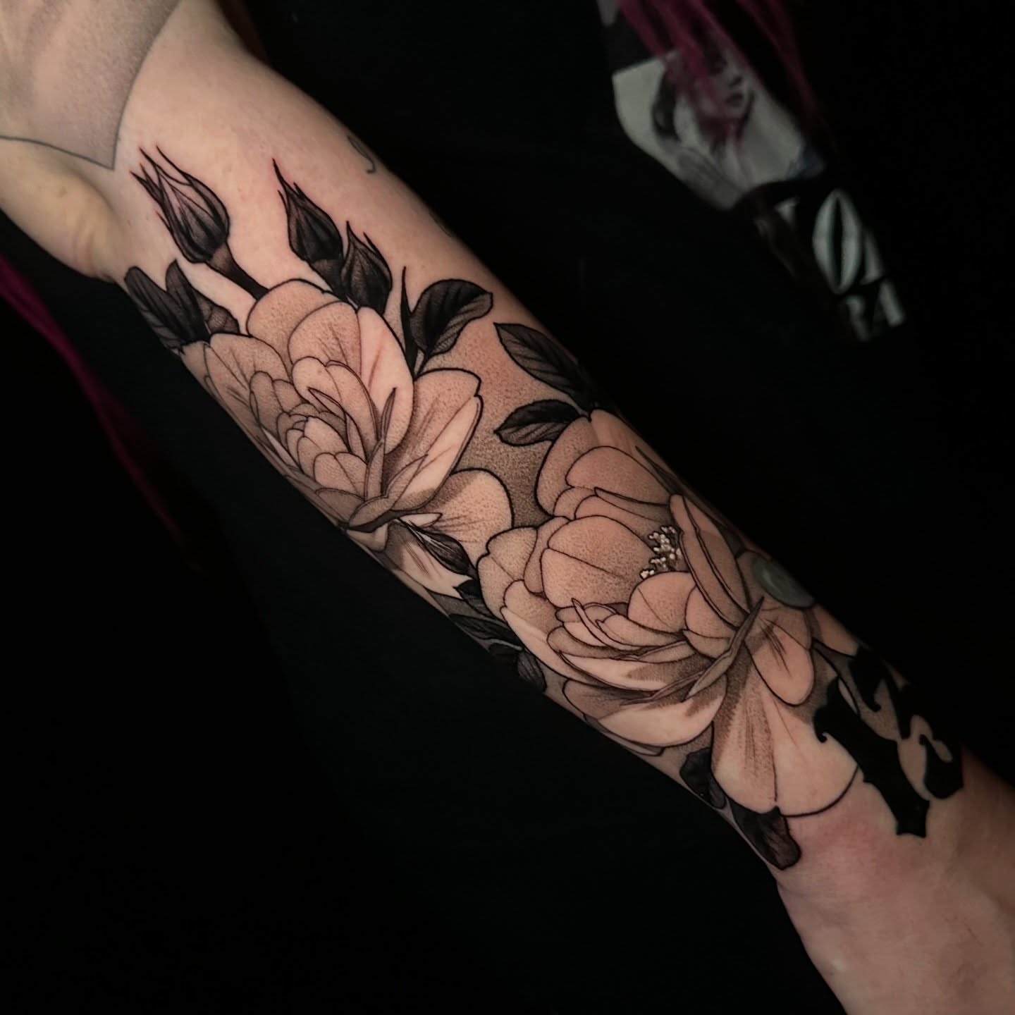 Tattoo by @tattoosandtealeaves — black_and_grey