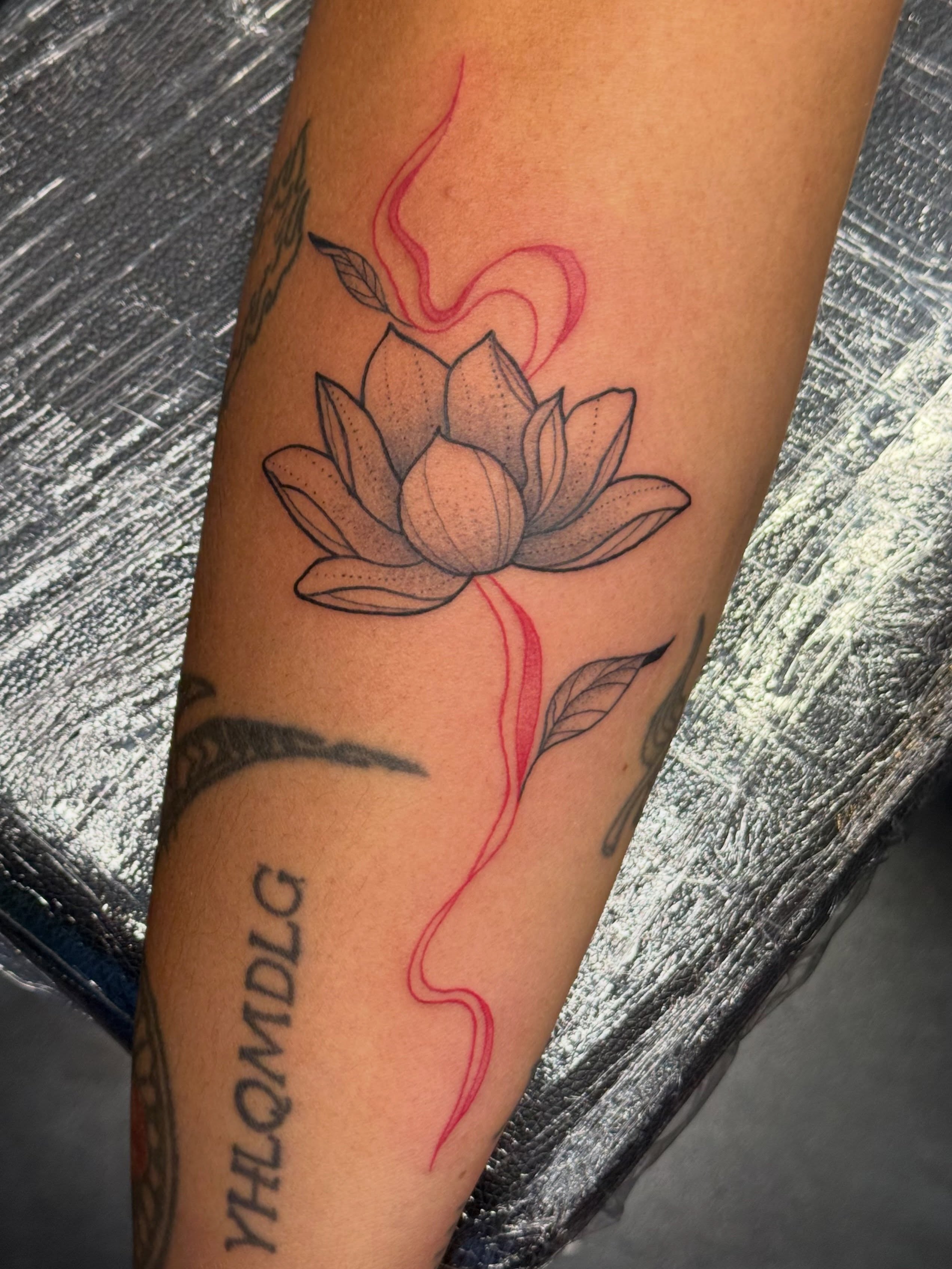 Tattoo by @hardcore.crybaby — dotwork, fine_line