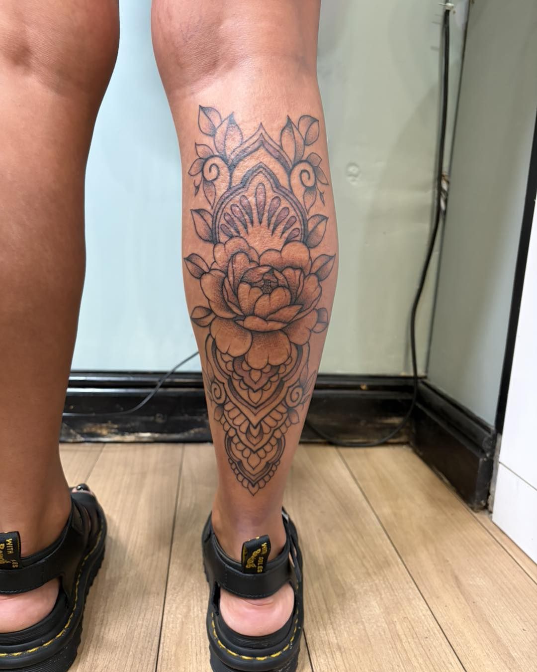 Tattoo by @gchlo123 — black_and_grey, ornamental
