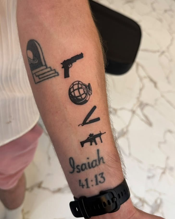 Tattoo by @justinrednourtattoo — black_and_grey