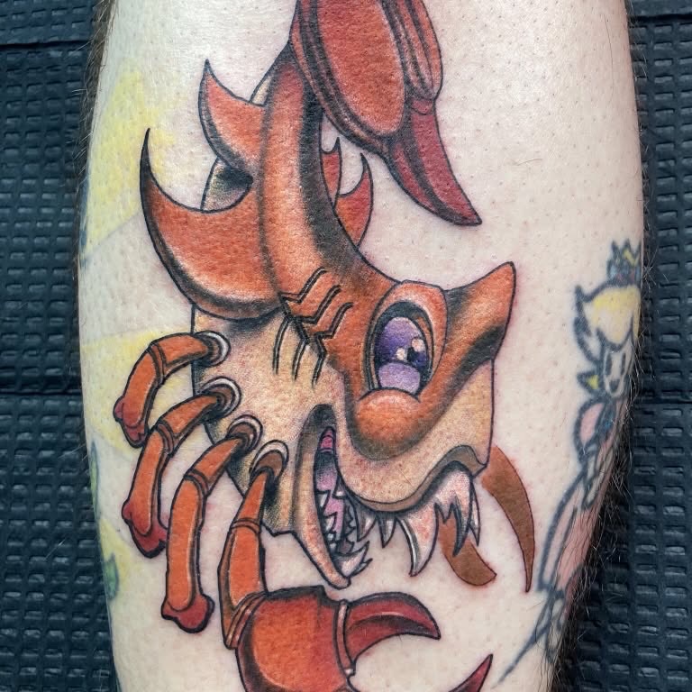 Tattoo by @bobbytrefztattoo — geometric, anime