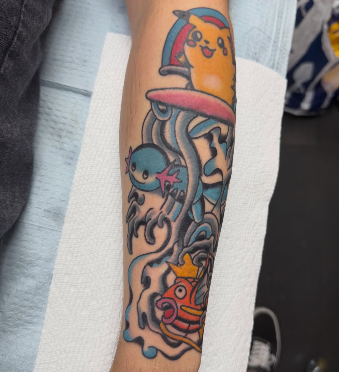 Tattoo by @partytimecarl — american_traditional, dotwork