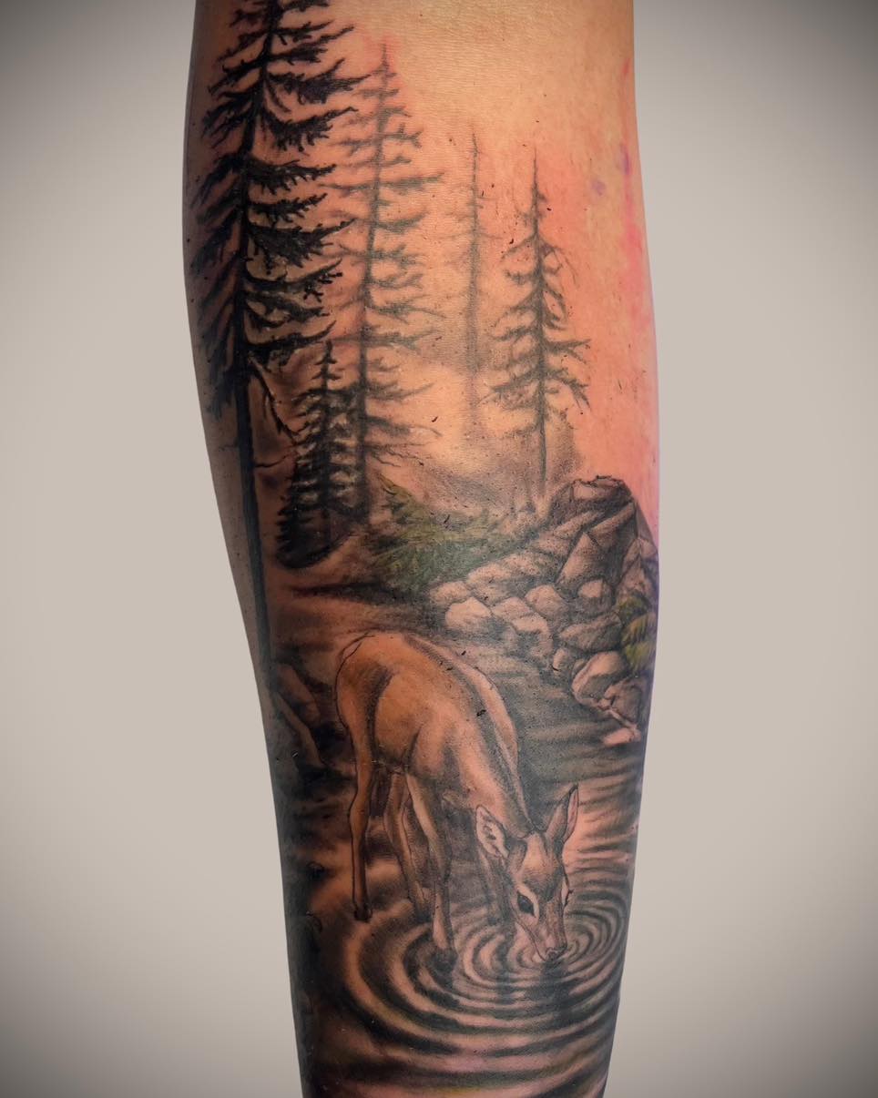 Tattoo by @lamarbodyart — realism, dotwork