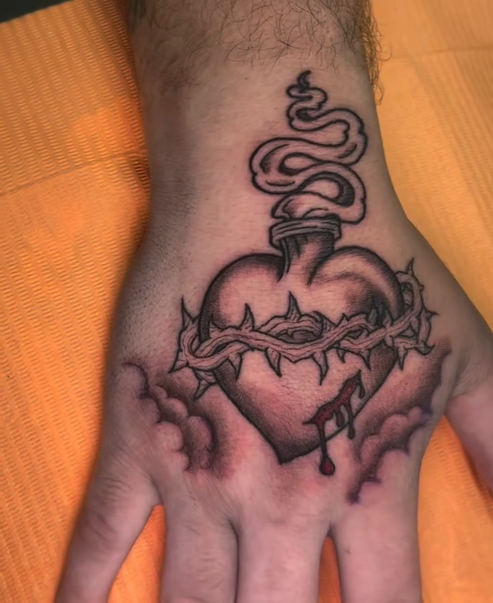 Tattoo by @stabbingab209 — black_and_grey, chicano