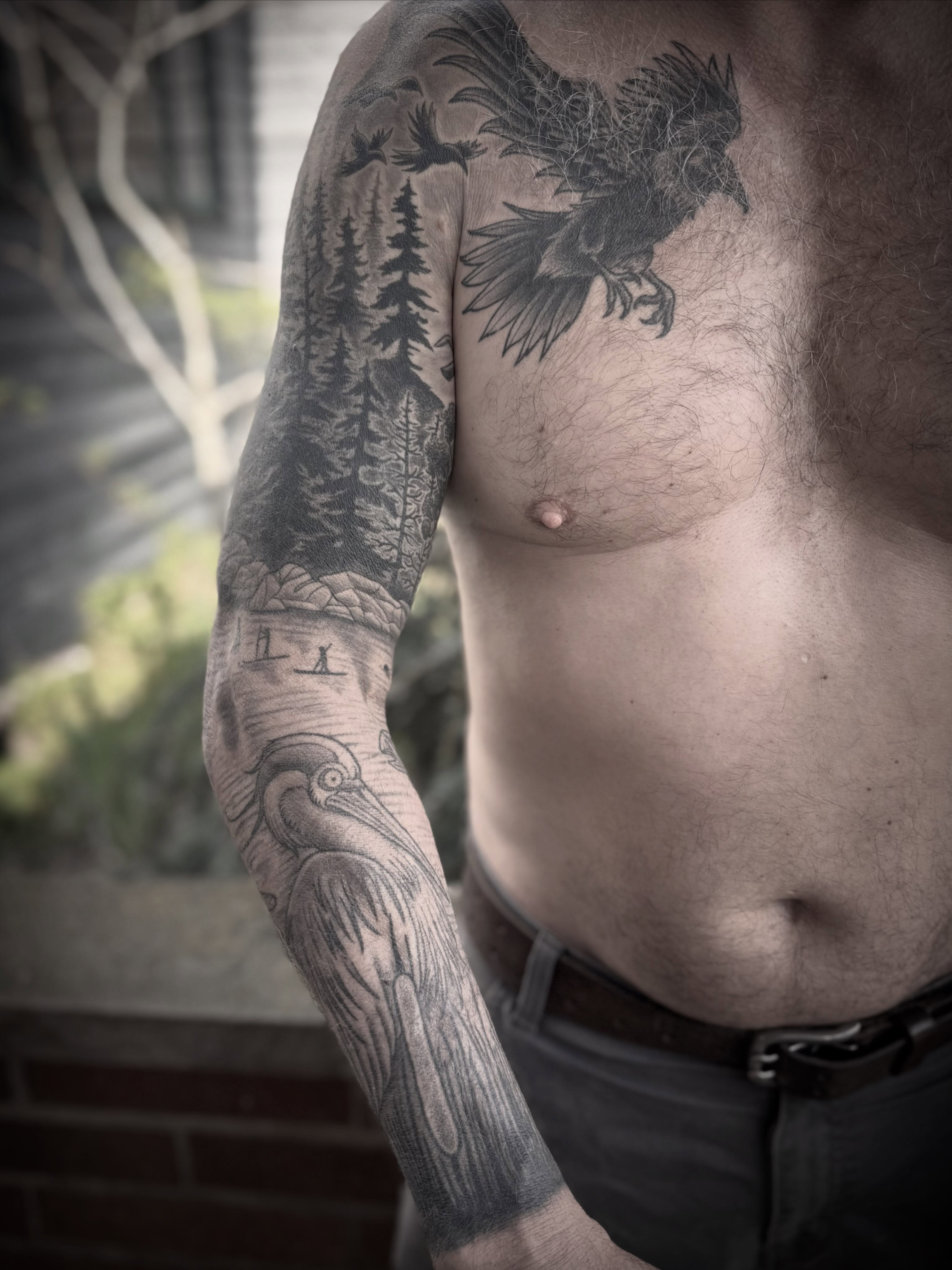 Tattoo by @velesara_tattoo — black_and_grey