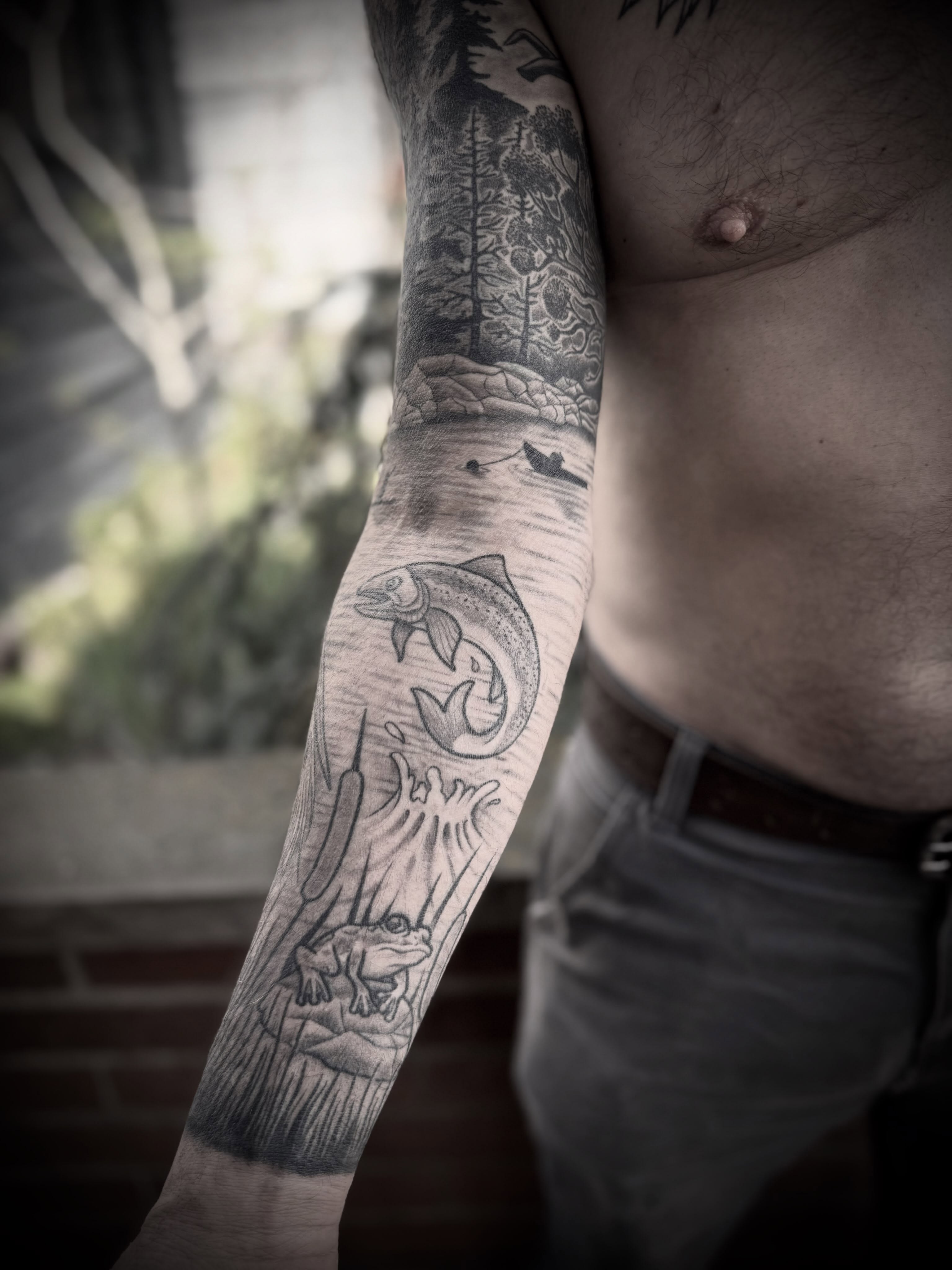 Tattoo by @velesara_tattoo — black_and_grey