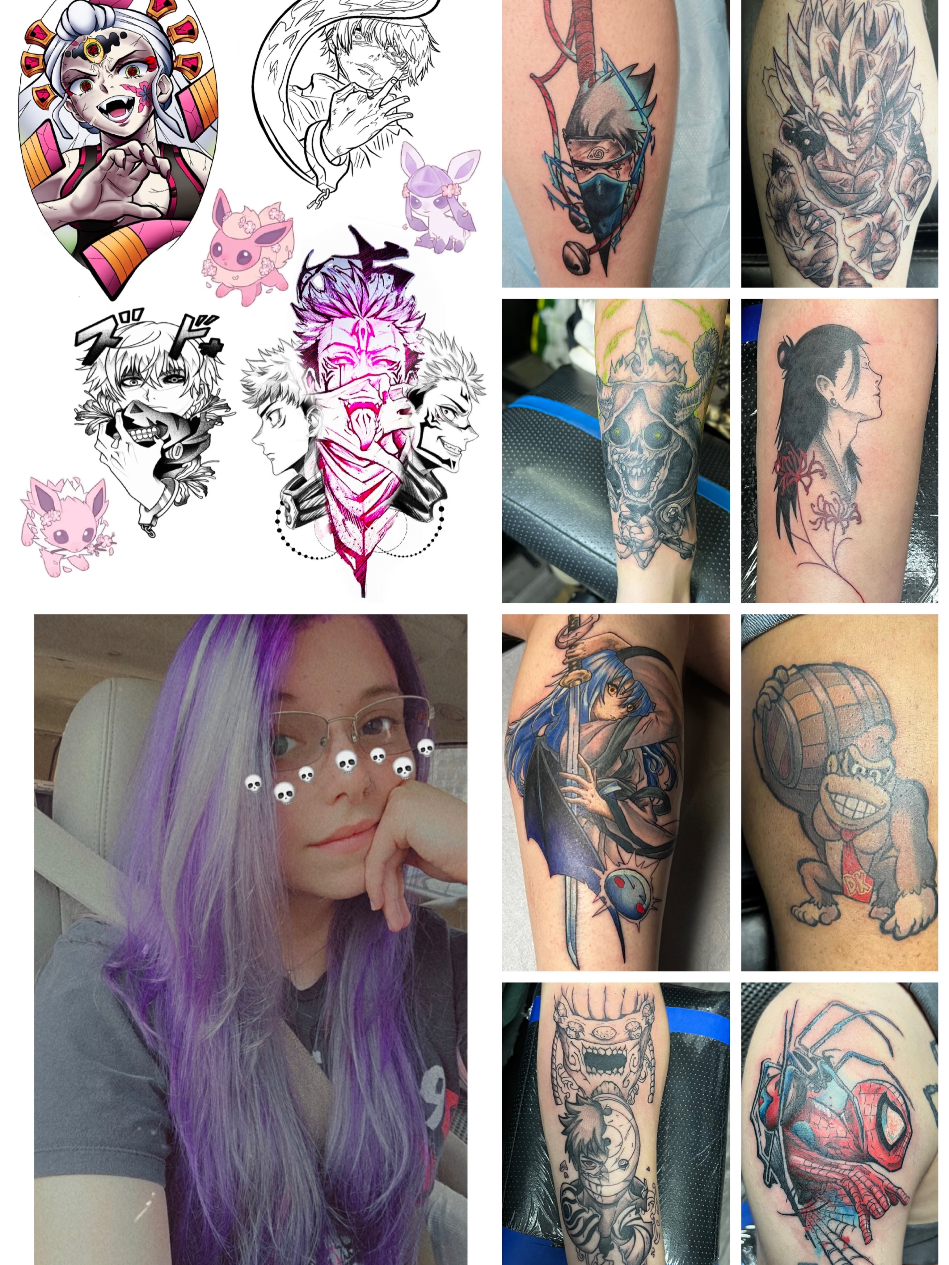 Tattoo by @chaos_glitch21 — anime