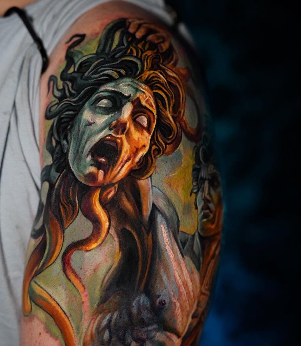 Tattoo by @johnnyc.ink — realism, dark_realism