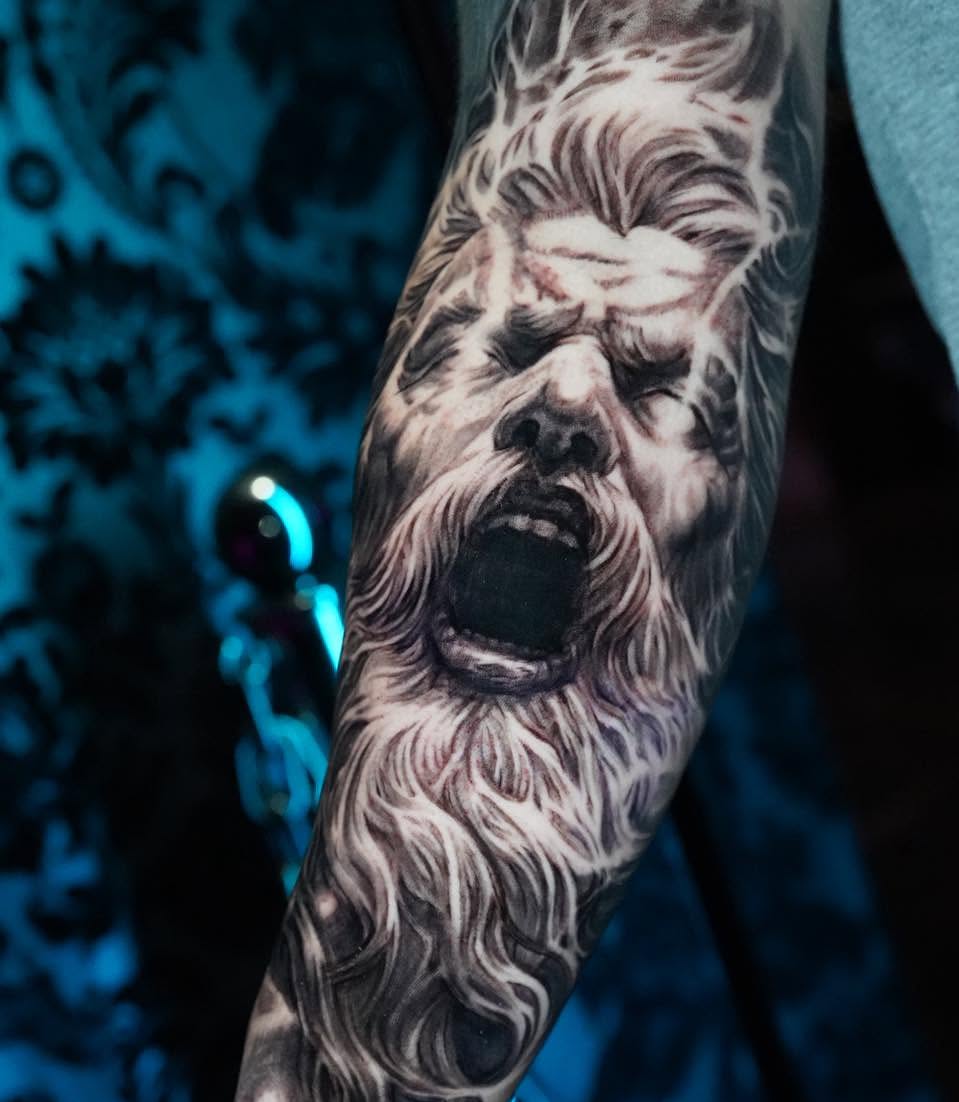 Tattoo by @johnnyc.ink — realism, dark_realism