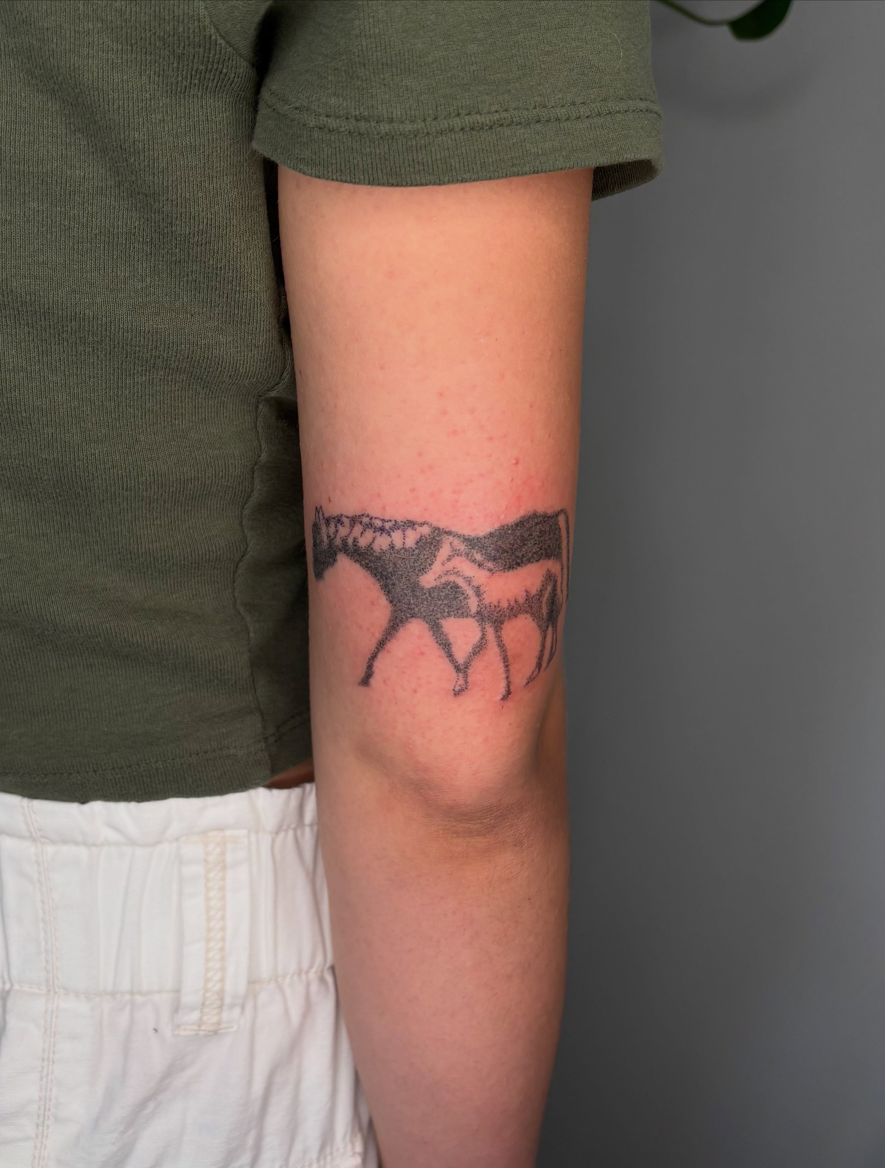 Horses black and grey tattoo on the forearm by sabrina ✿ ◔ ں ◔ ✿ san francisco tattoo!