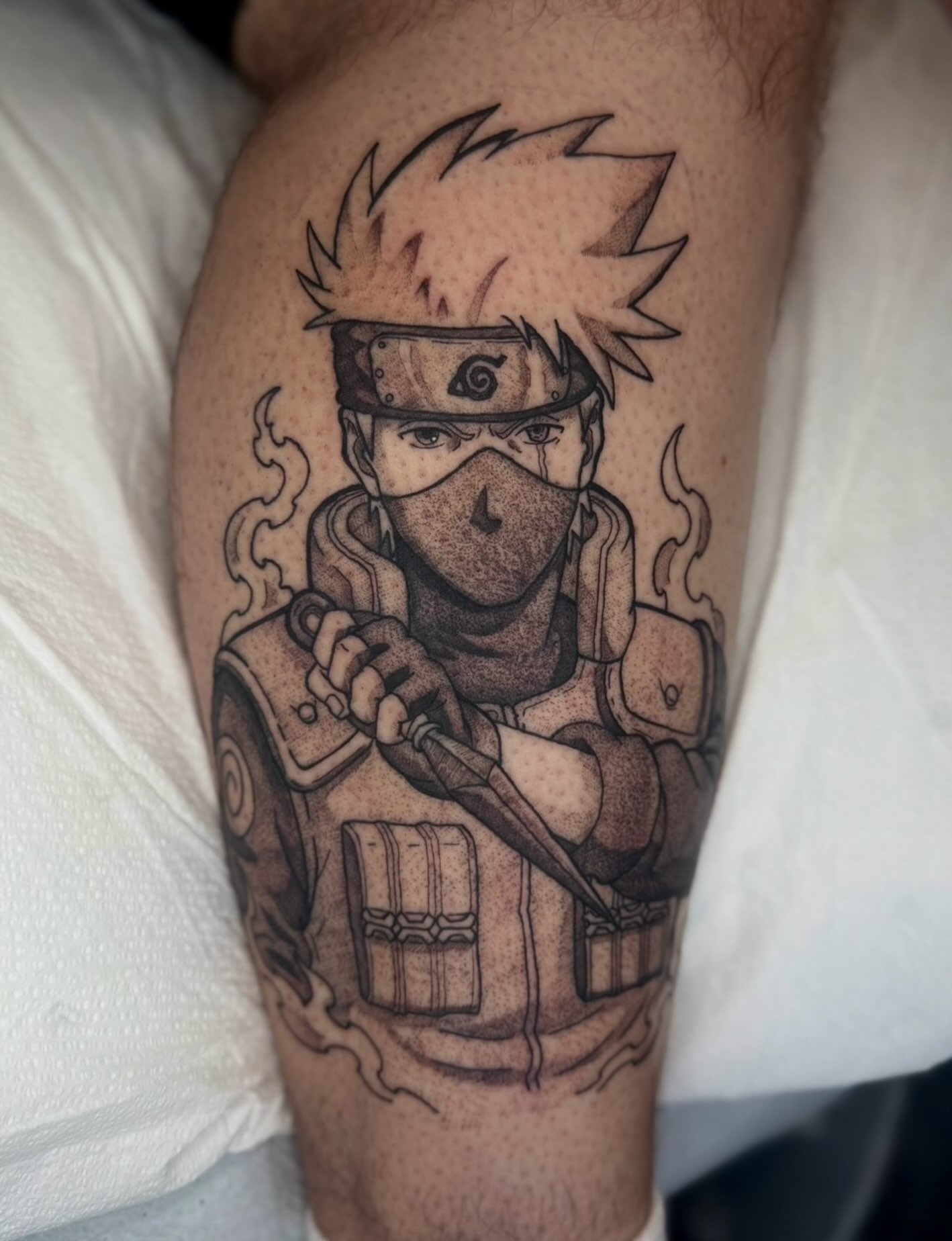 Naruto anime tattoo on the forearm by Brandi 🕷, Mentor, Ohio