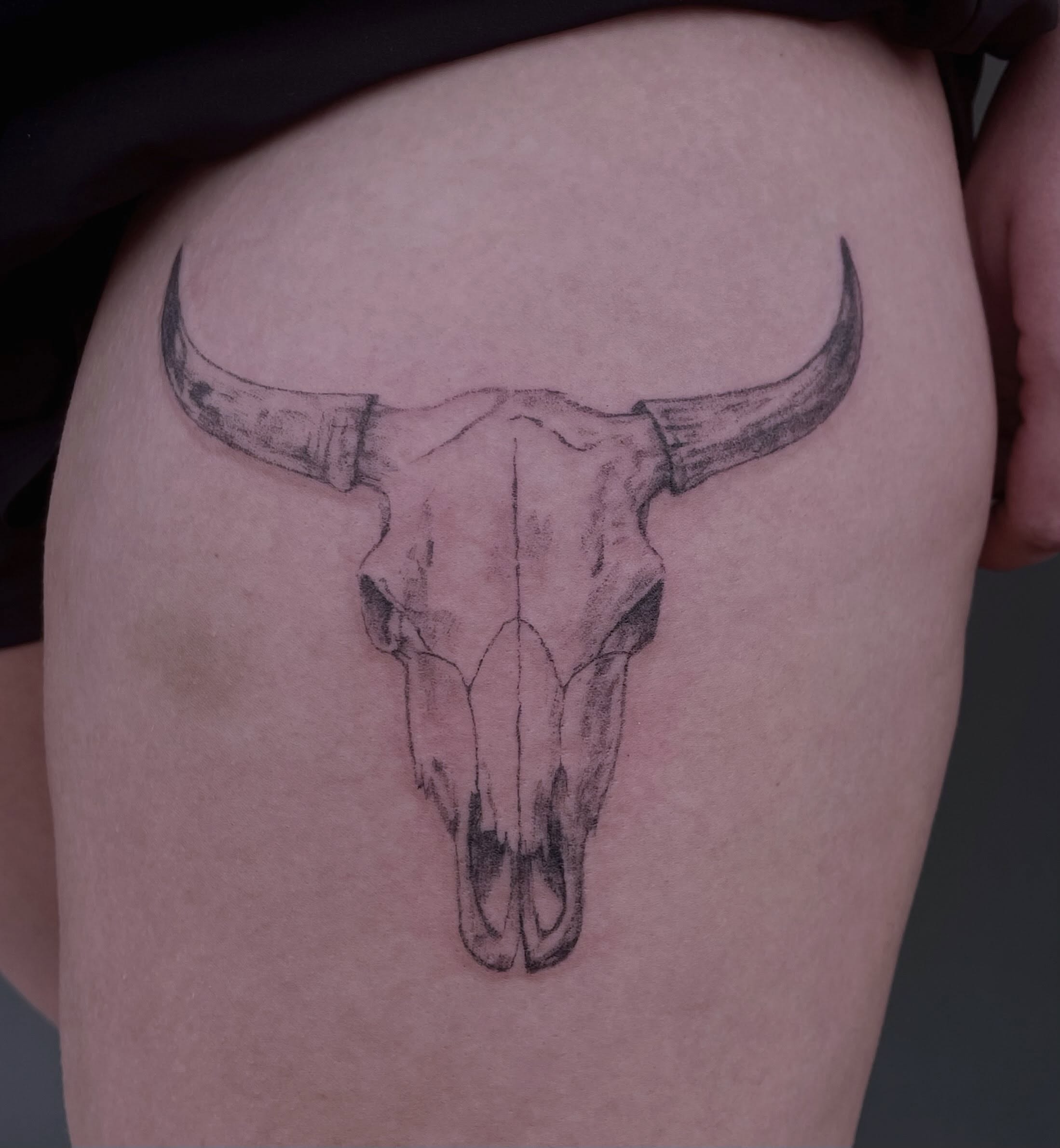 Tattoo by @sage.aries.ink — black_and_grey