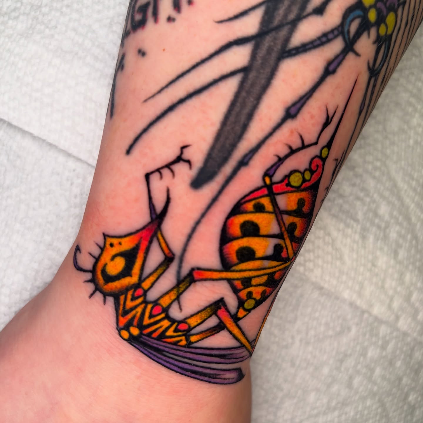 Seahorse and ship American traditional tattoo on the forearm by 🌴Nick Hetzel🌴, Saint Petersburg, Florida
