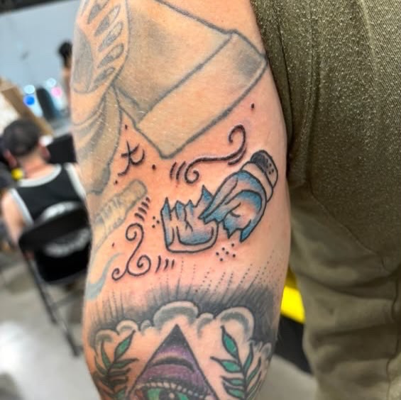 Tattoo by @buzzytatts — american_traditional, dotwork