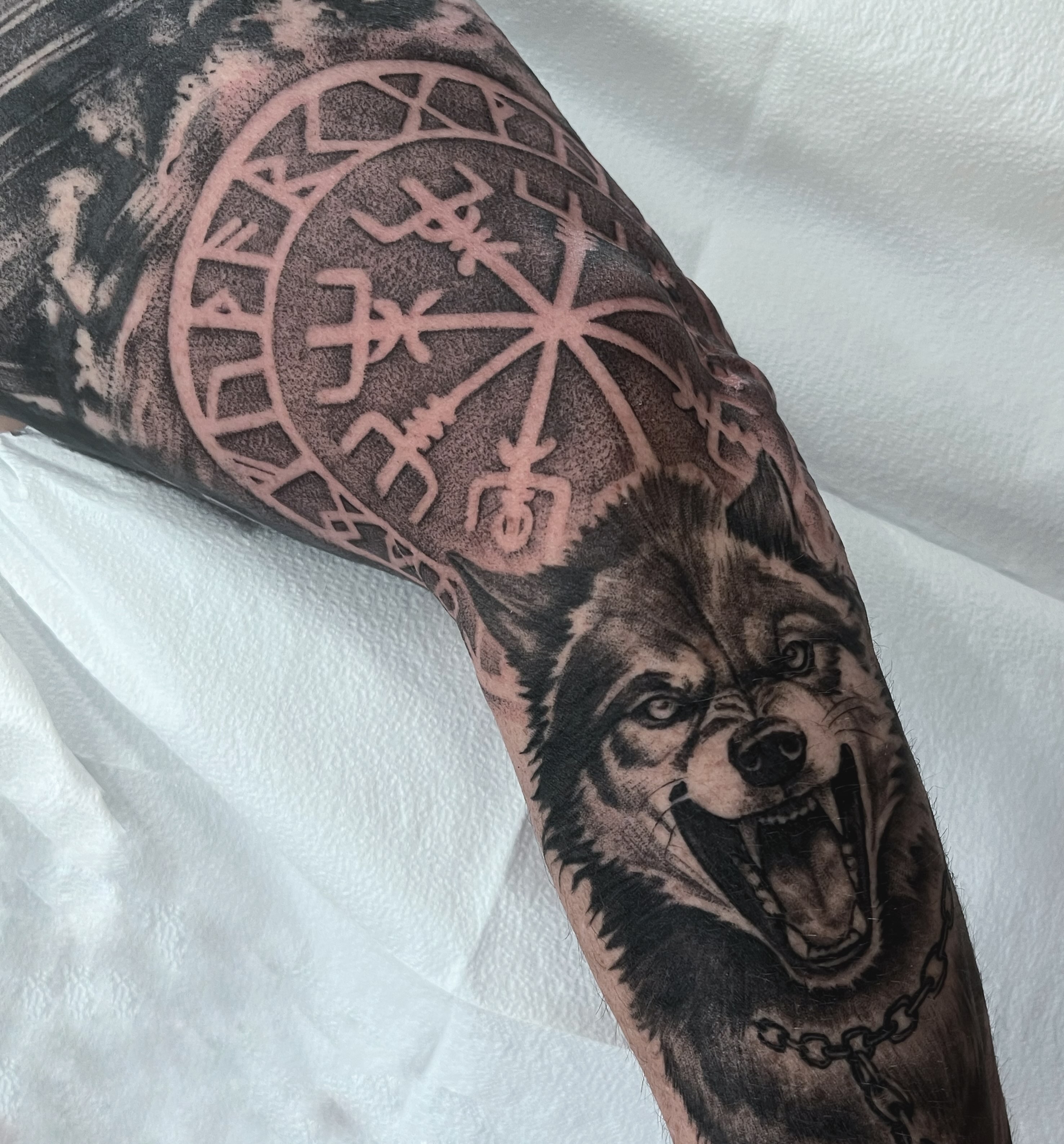 Tattoo by @annawolfftattoos — black_and_grey, realism