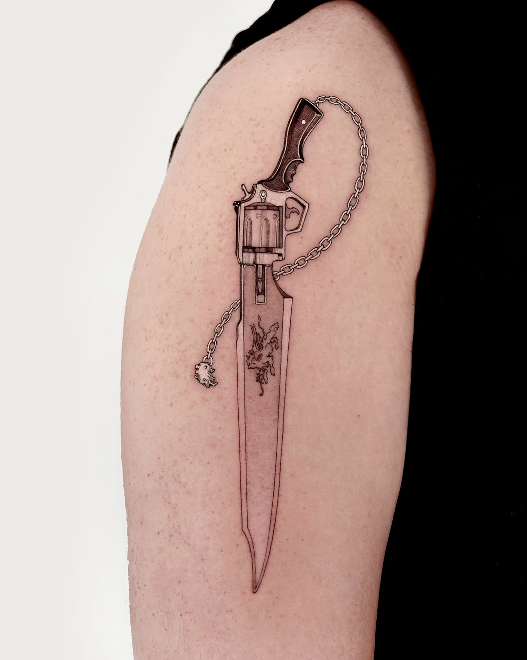 Tattoo by @pobitattoo — black_and_grey