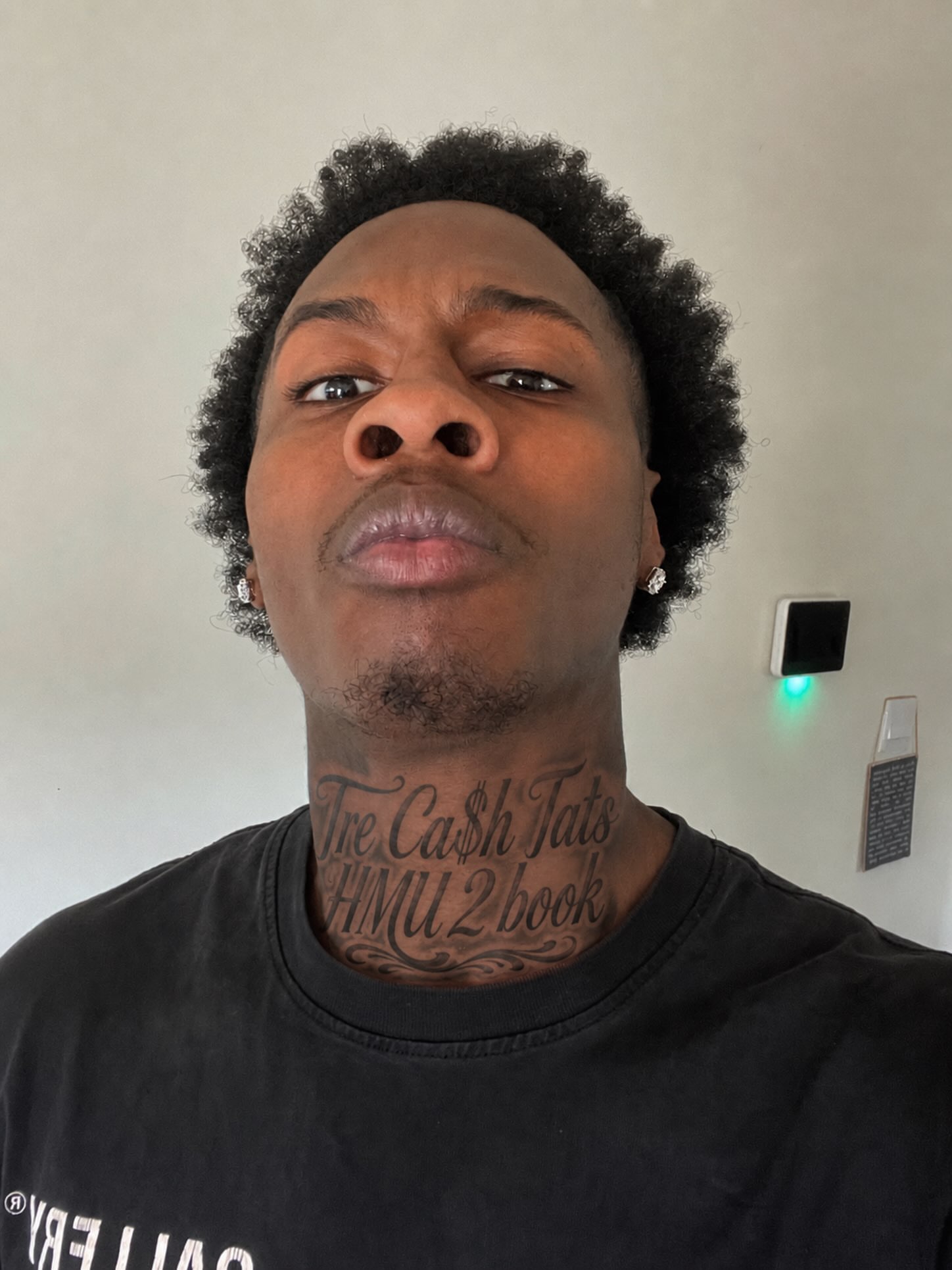 Script lettering lettering script tattoo on the neck by TreCashTats💉🩸 MisfitzTattooStudio