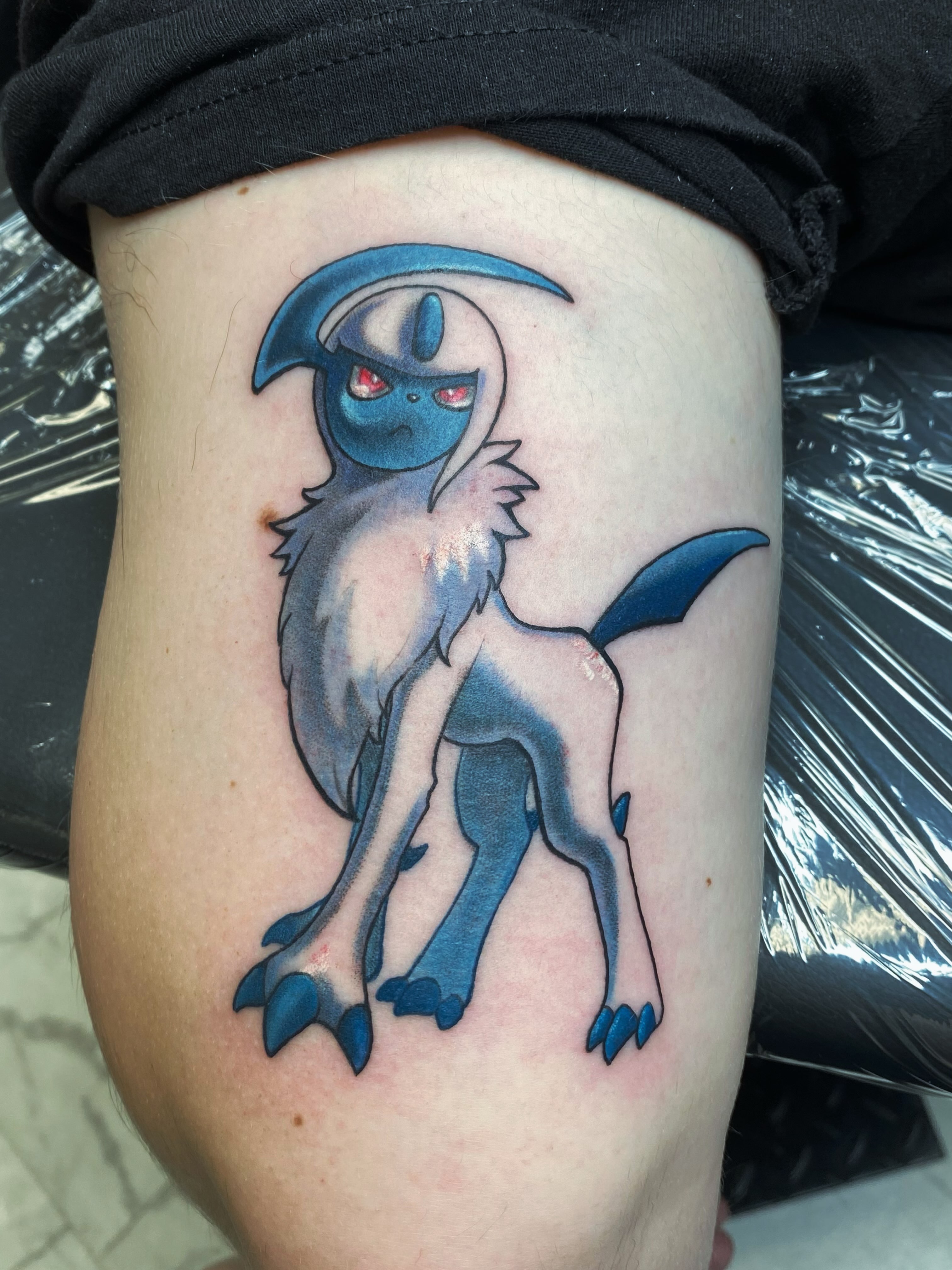 Tattoo by @gillygoatpokes — dotwork