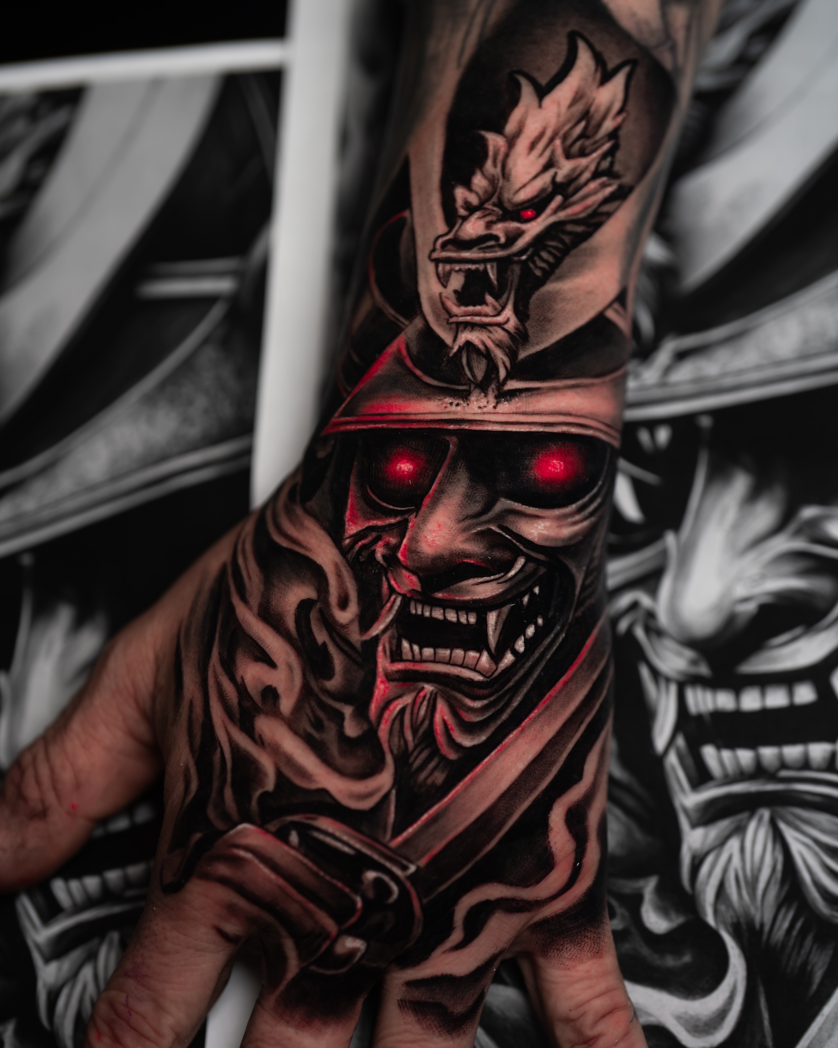Tattoo by @inkbyjavi — dark_realism, japanese_irezumi