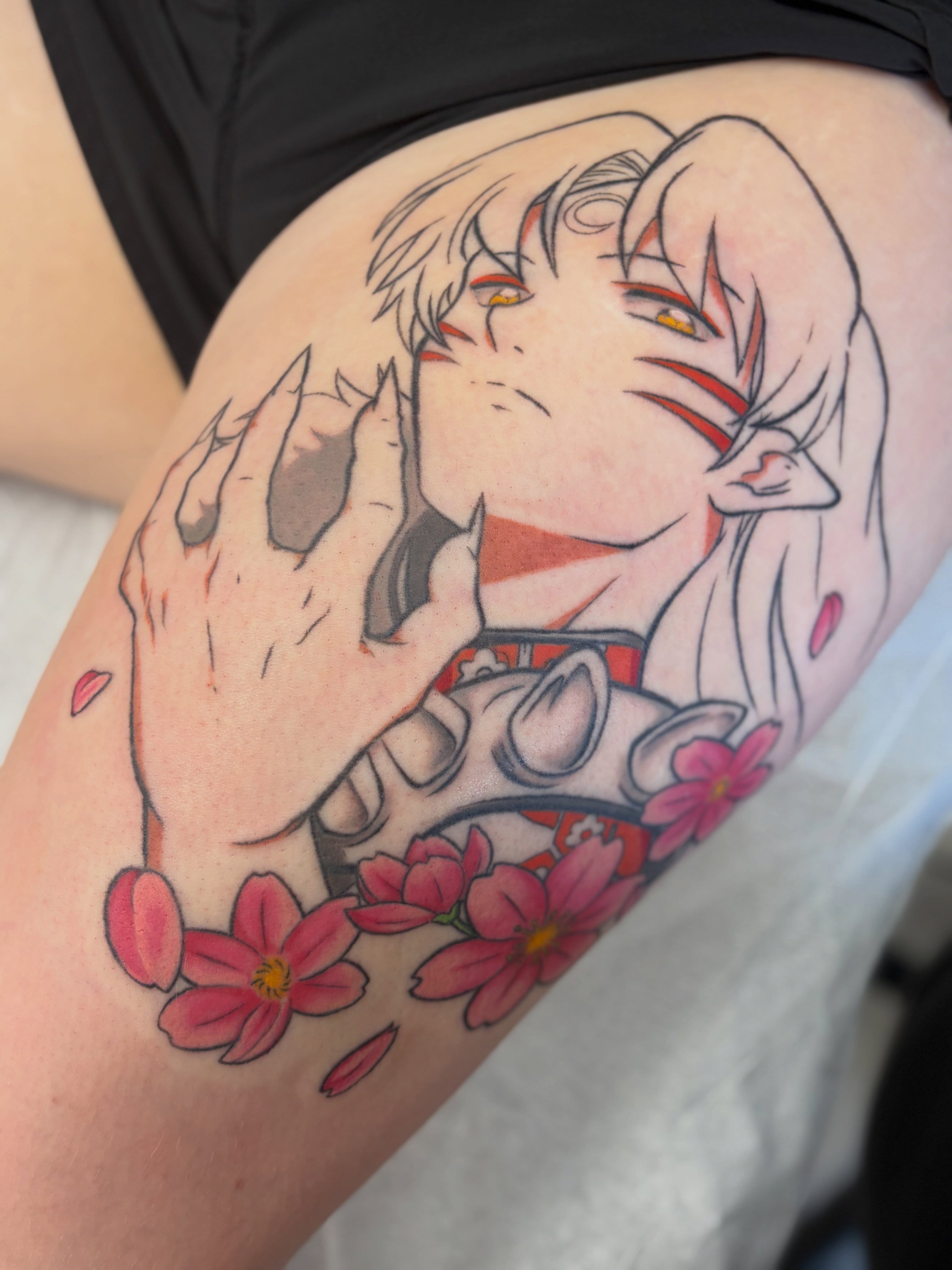 Tattoo by @dahl_house_art — anime, dotwork