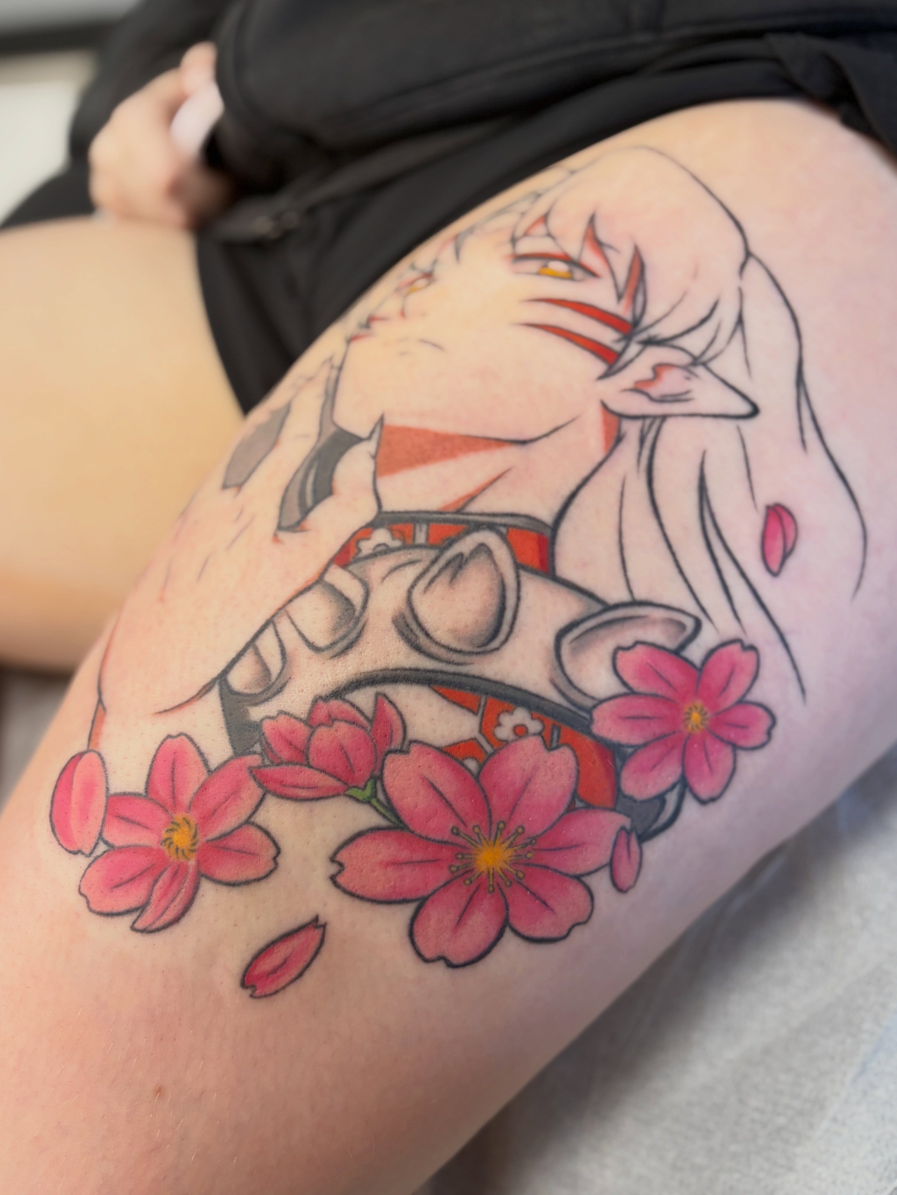 Tattoo by @dahl_house_art — anime, dotwork